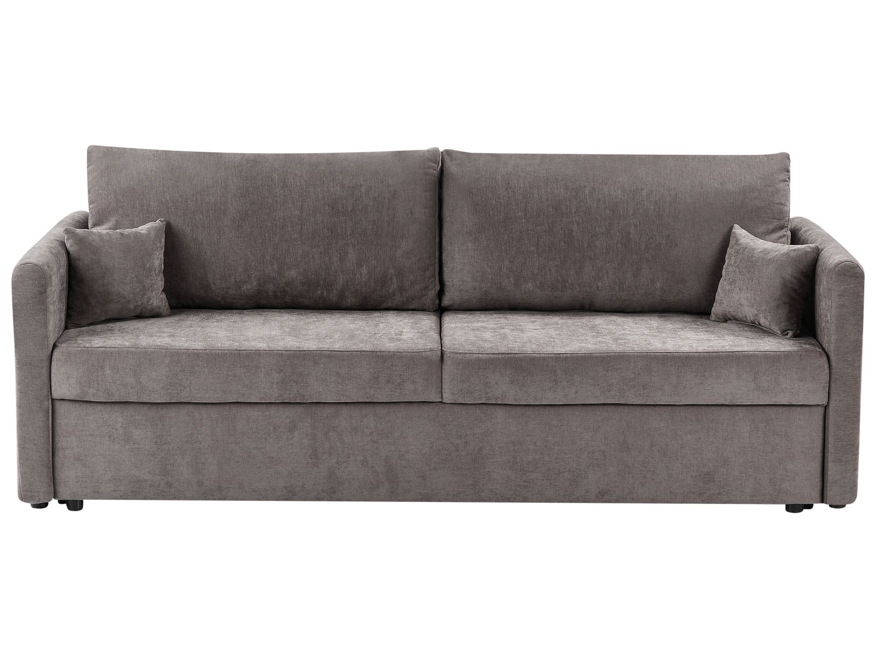Sofa Bed BLEIK Fabric Taupe with Storage 3 Seater