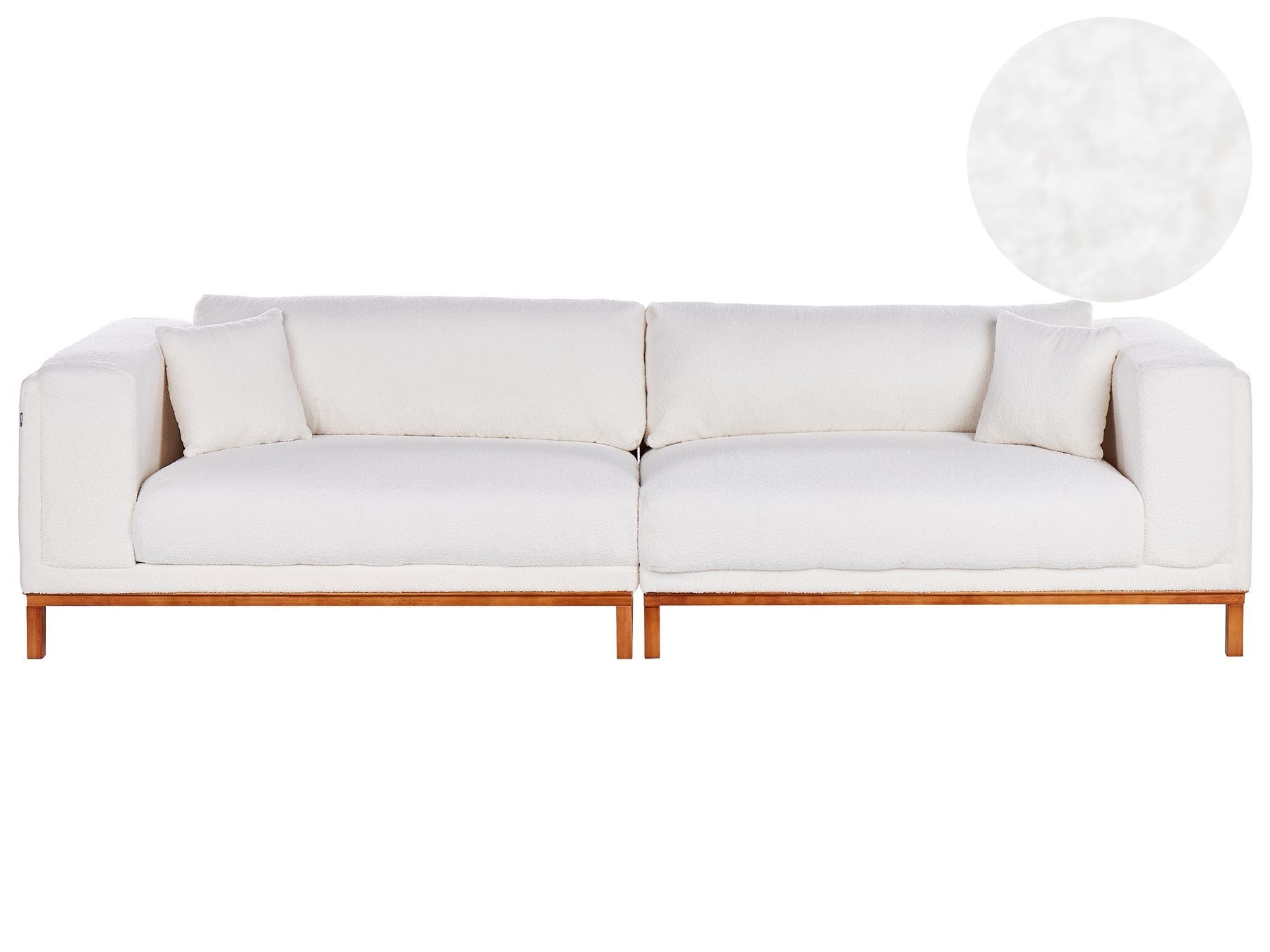4 Seater Boucle Sofa Off-White VENG