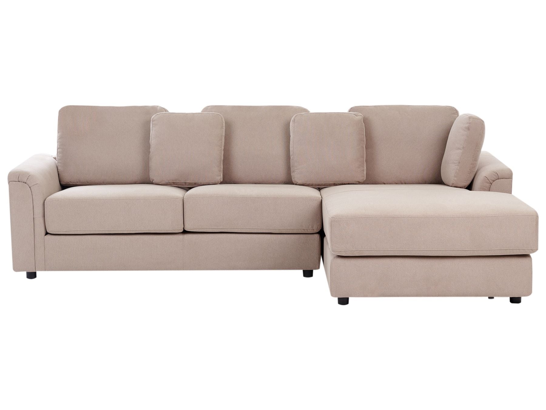 Corner Sofa KOHLO Fabric Taupe 4 Seater Left Hand