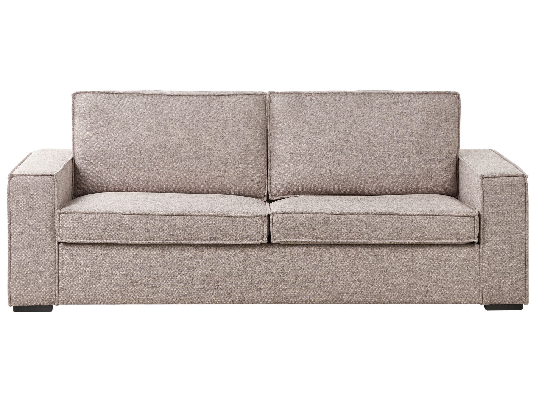 Sofa Bed VUOKATTI Fabric Light Brown 3 Seater