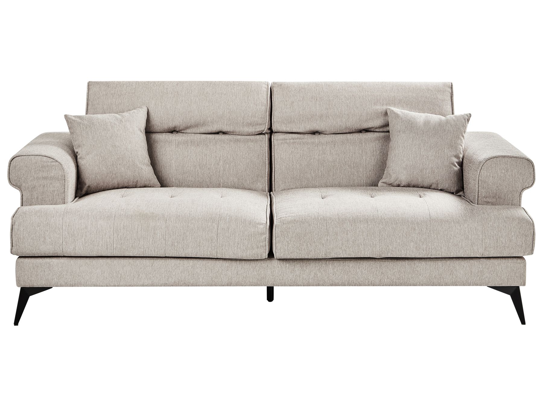 3 Seater Fabric Sofa Taupe SKIVE