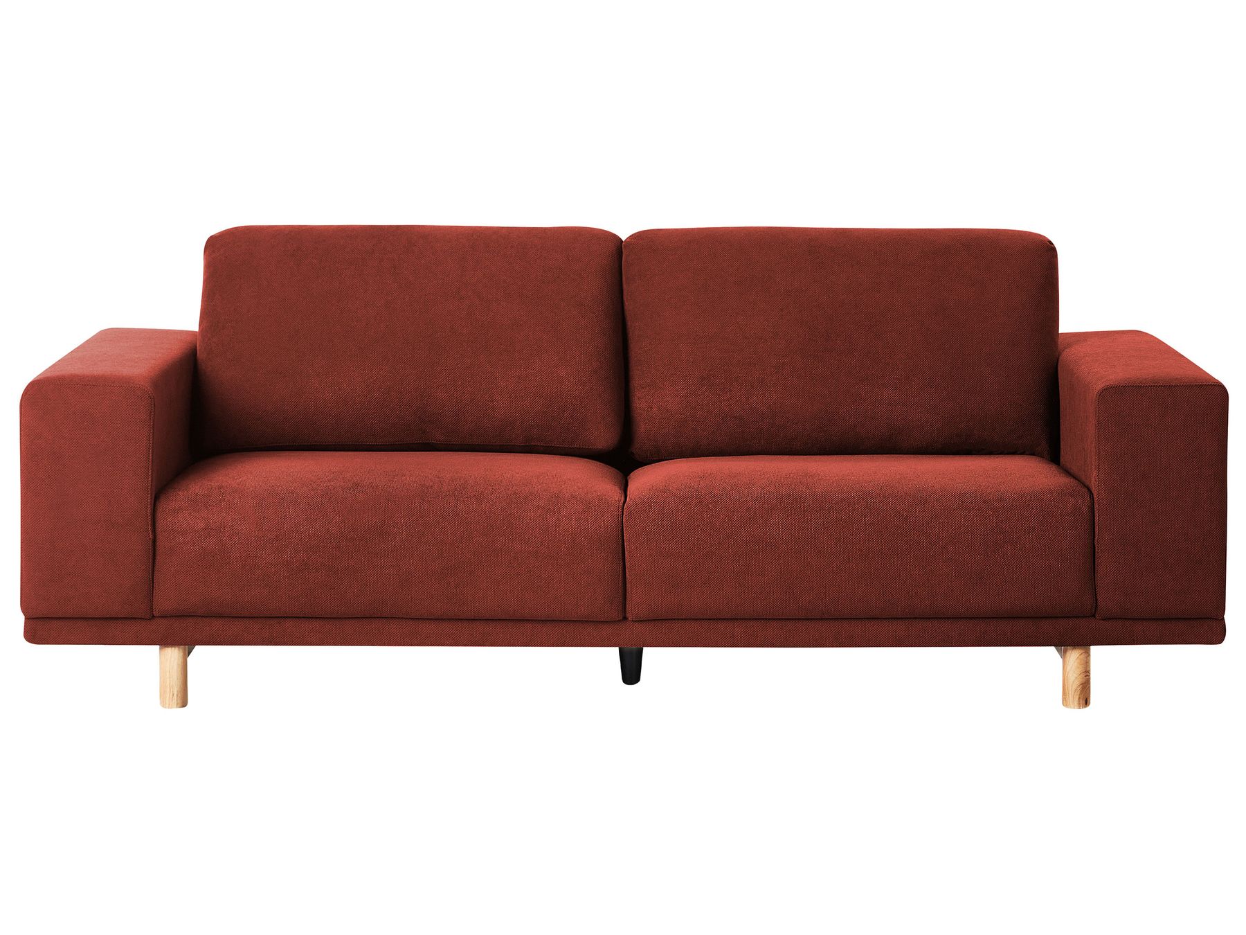 3 Seater Fabric Sofa Red NIVALA