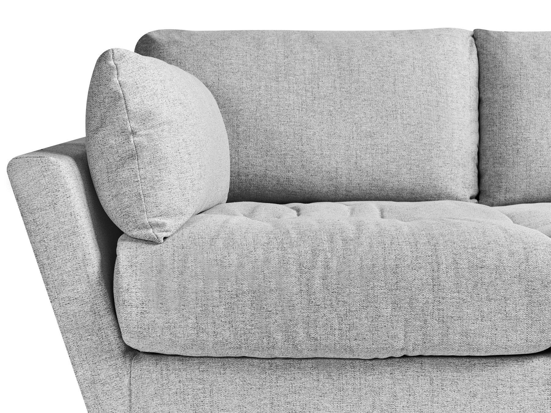 4 Seater Fabric Sofa Grey NENOLA