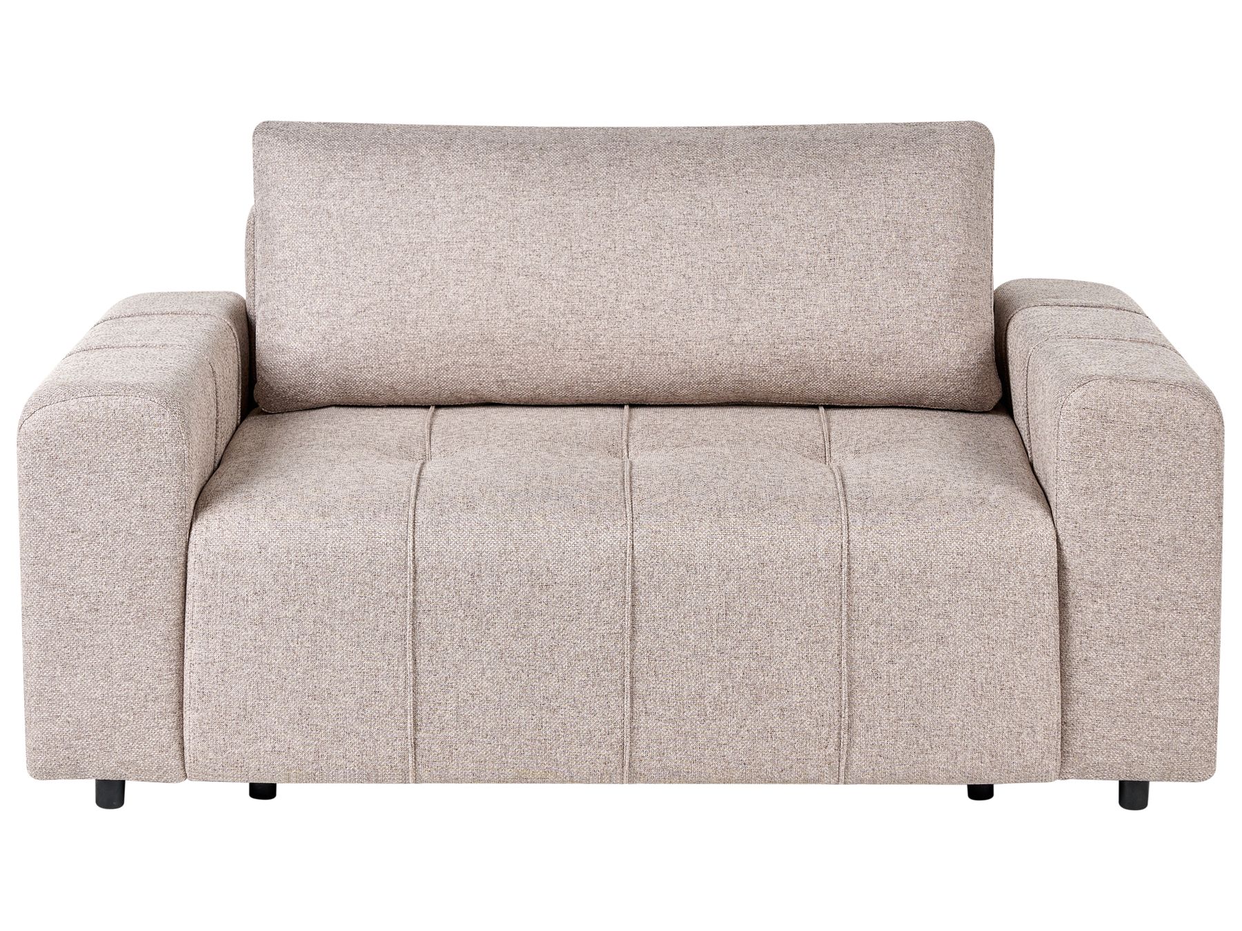 Sofa Bed INNVIK Fabric Light Brown with Storage 2 Seater