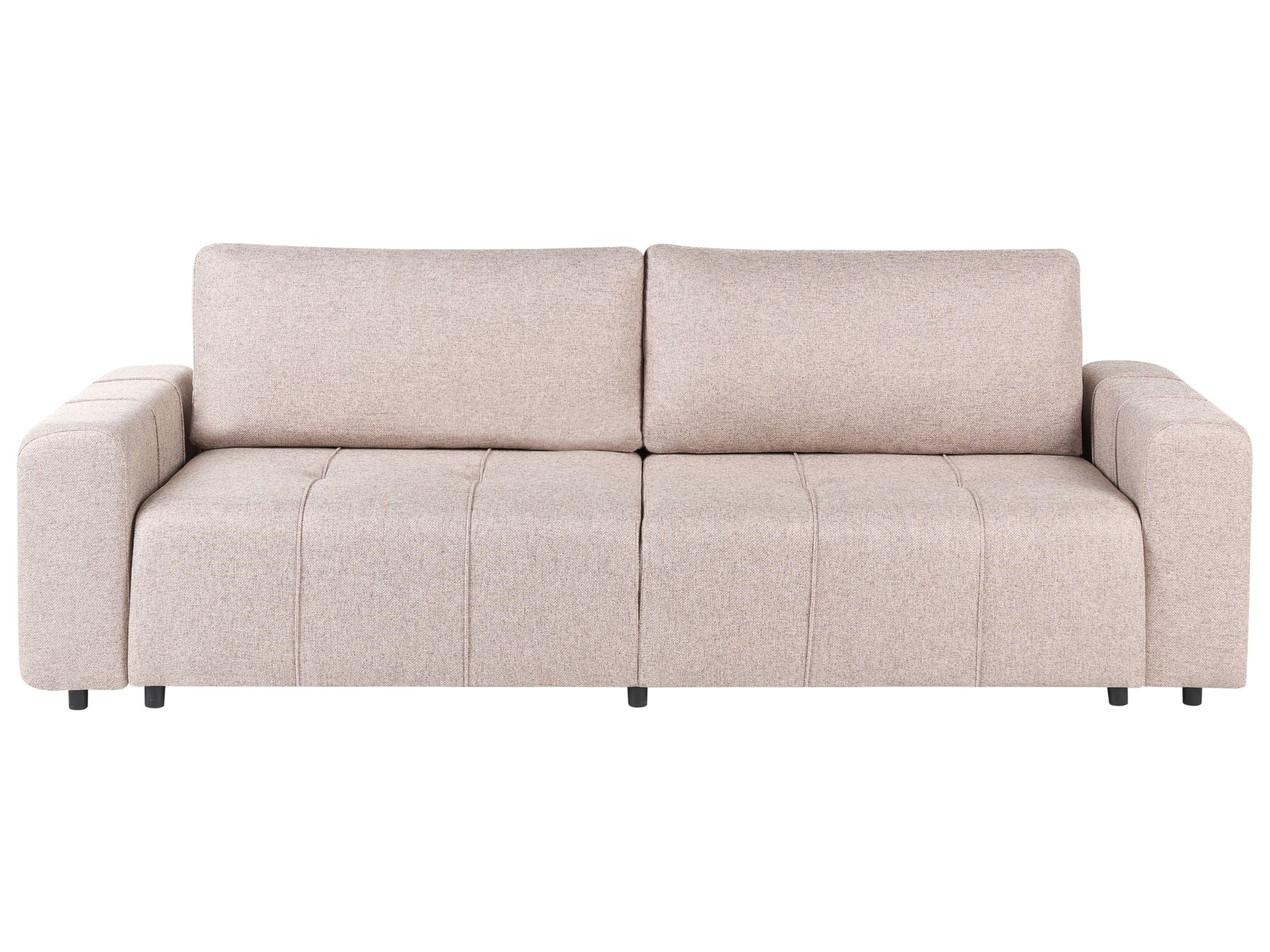 Sofa Bed INNVIK Fabric Light Brown with Storage 3 Seater