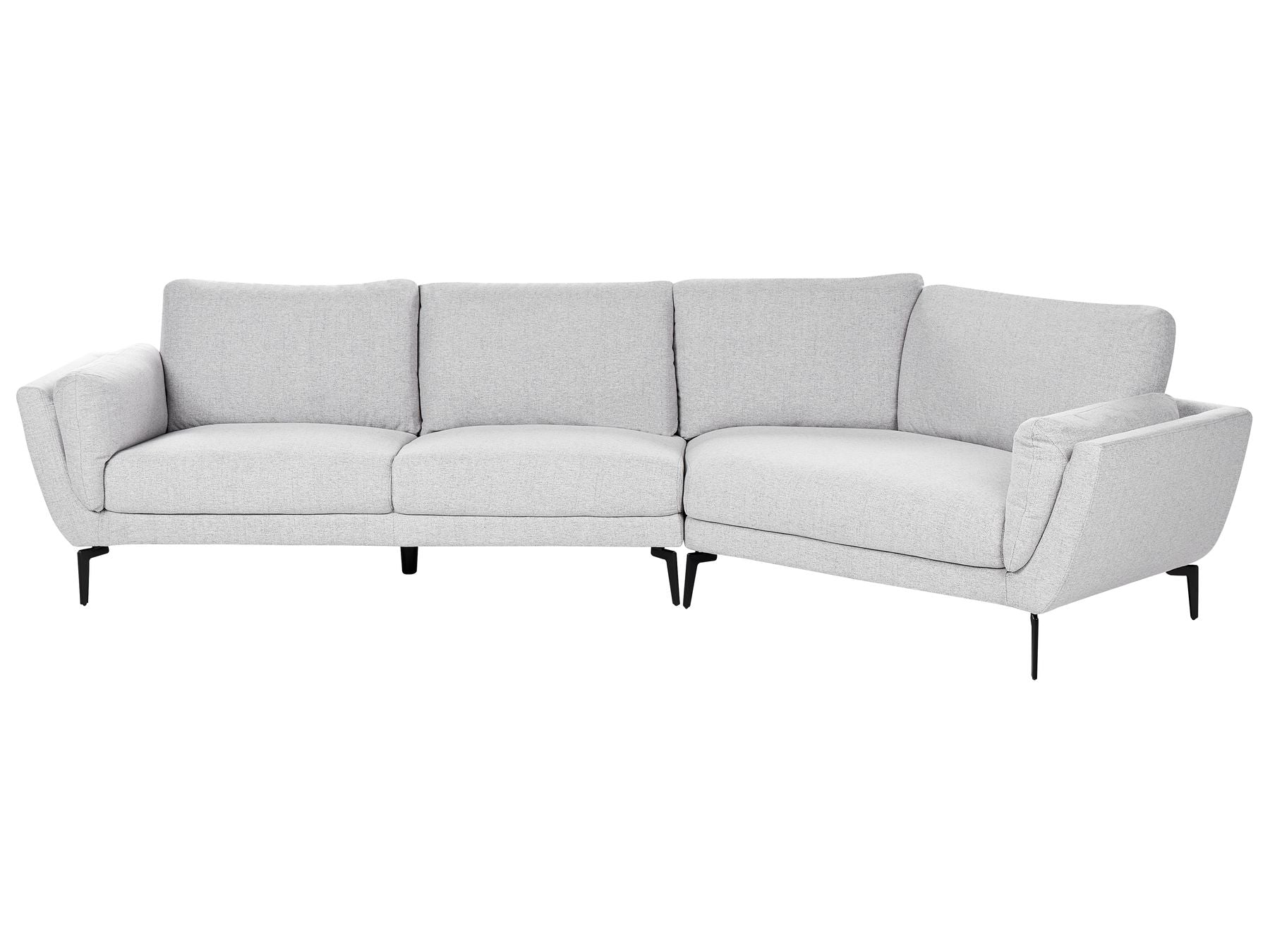 3 Seater Fabric Sofa Light Grey KANSSELI
