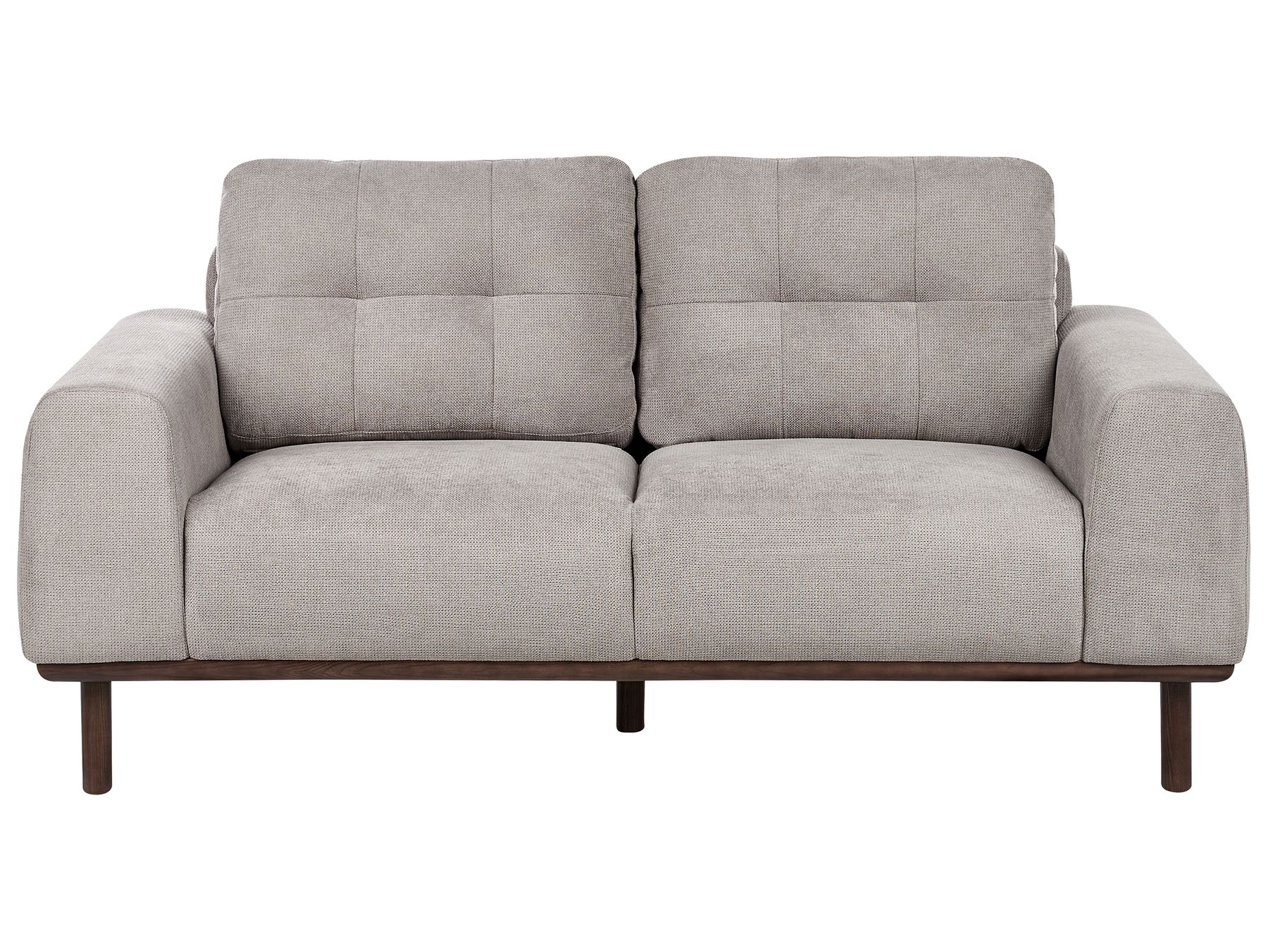 2 Seater Fabric Sofa Light Grey LAURILA