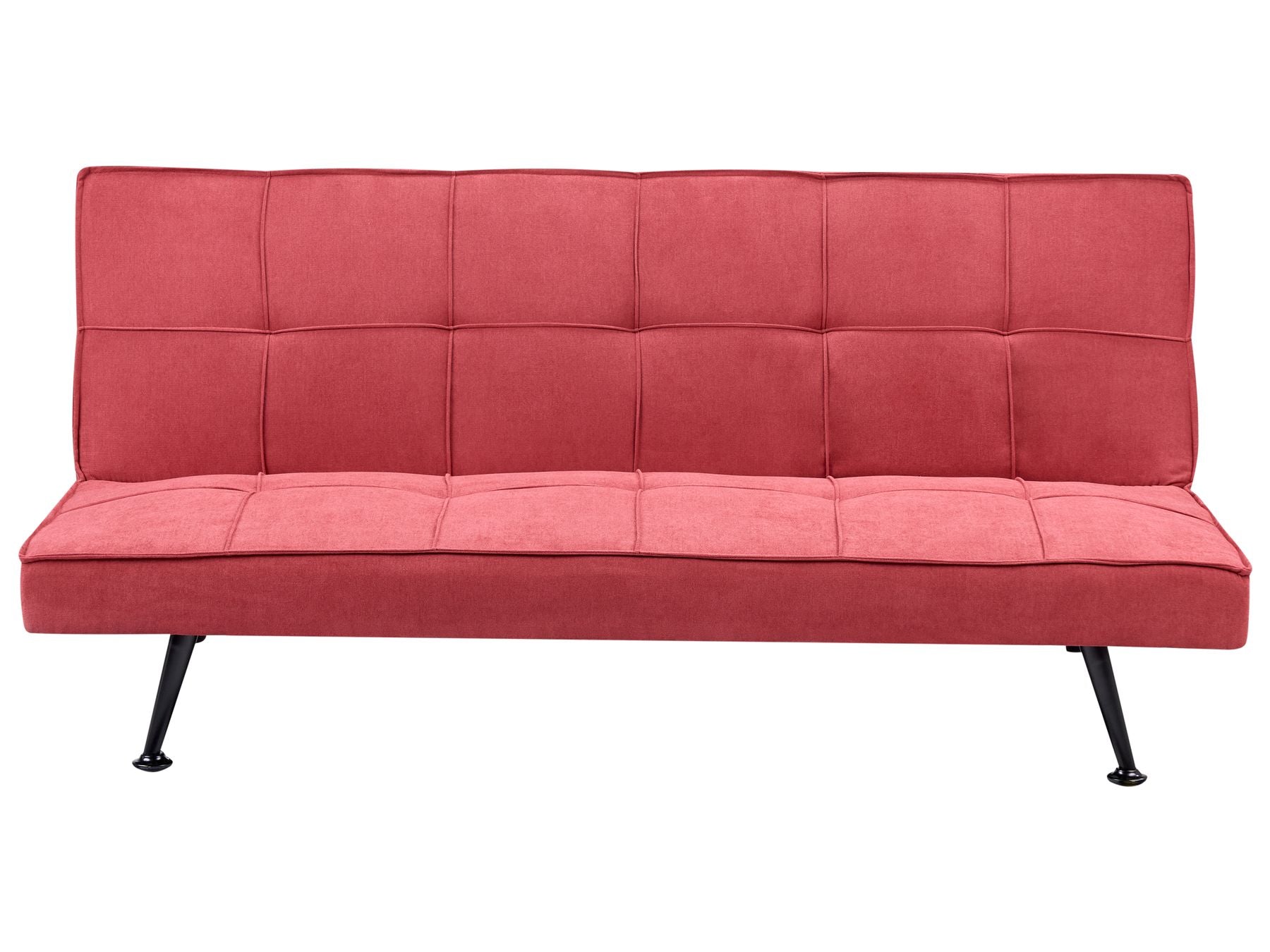 Sofa Bed HASLE Fabric Red 3 Seater