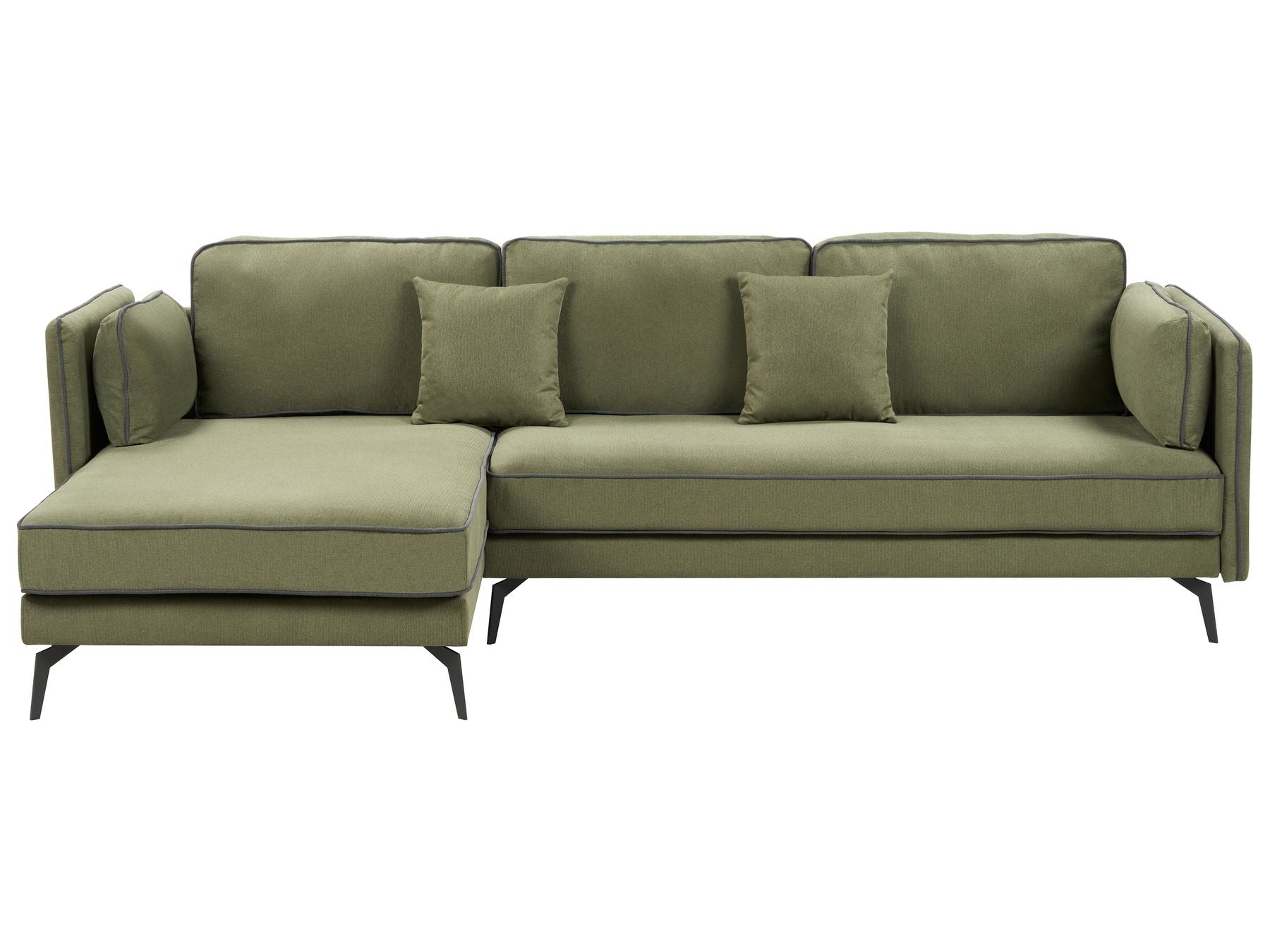 Corner Sofa ALTAN Fabric Green 3 Seater Right Hand