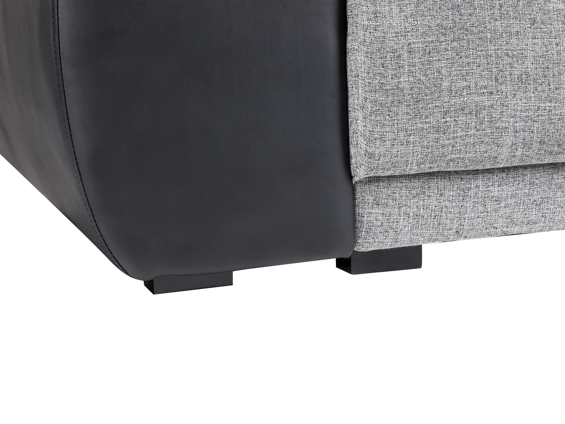 4 Seater Fabric Sofa Grey and Black TORPO