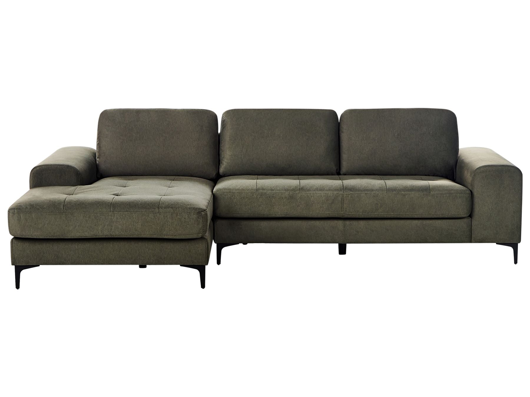 Corner Sofa KIRUNA Fabric Dark Green 4 Seater Right Hand