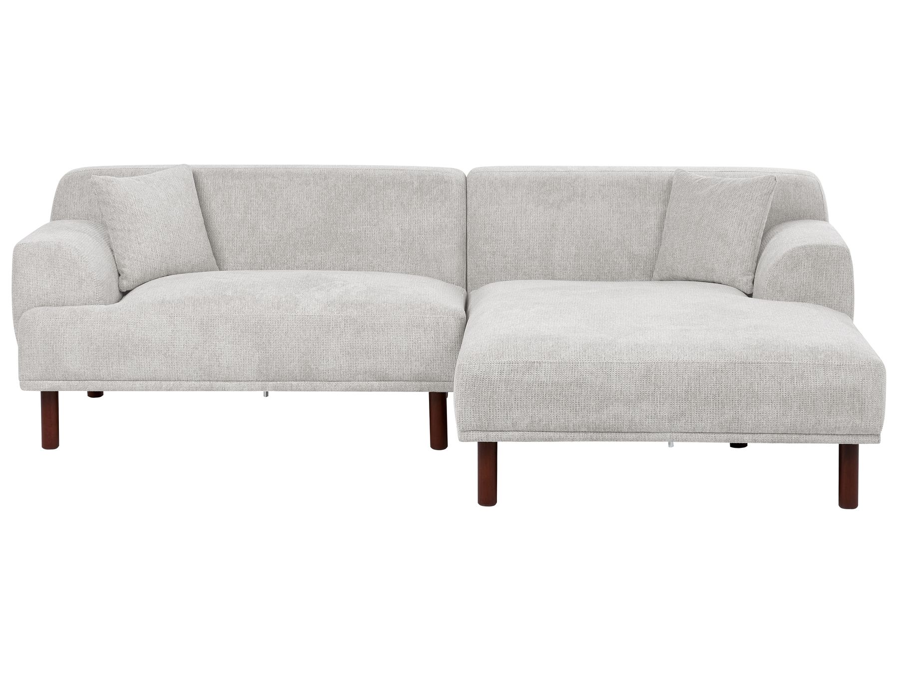Corner Sofa HOLT Fabric Light Grey 3 Seater Left Hand