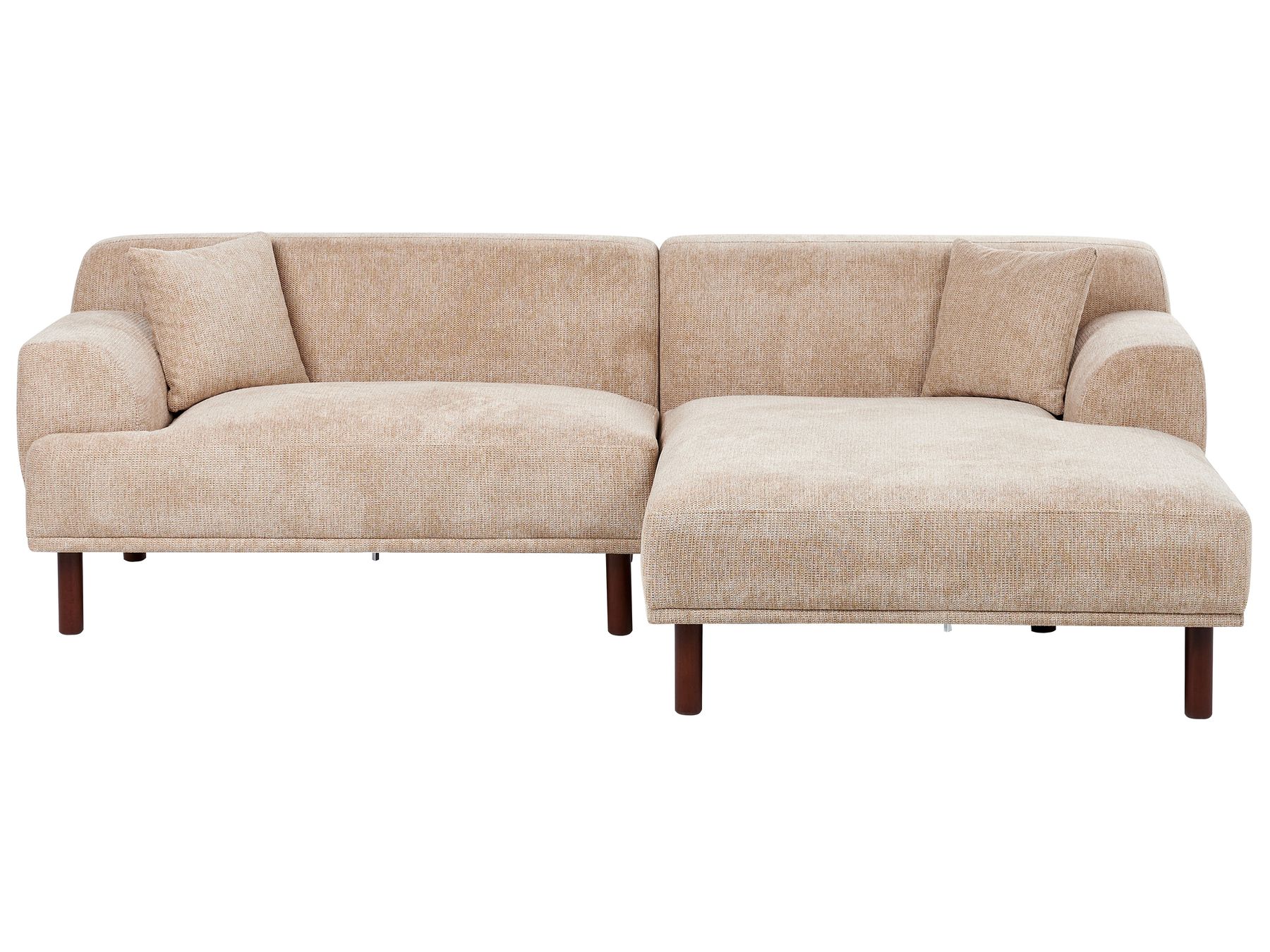 Corner Sofa HOLT Fabric Beige 3 Seater Left Hand