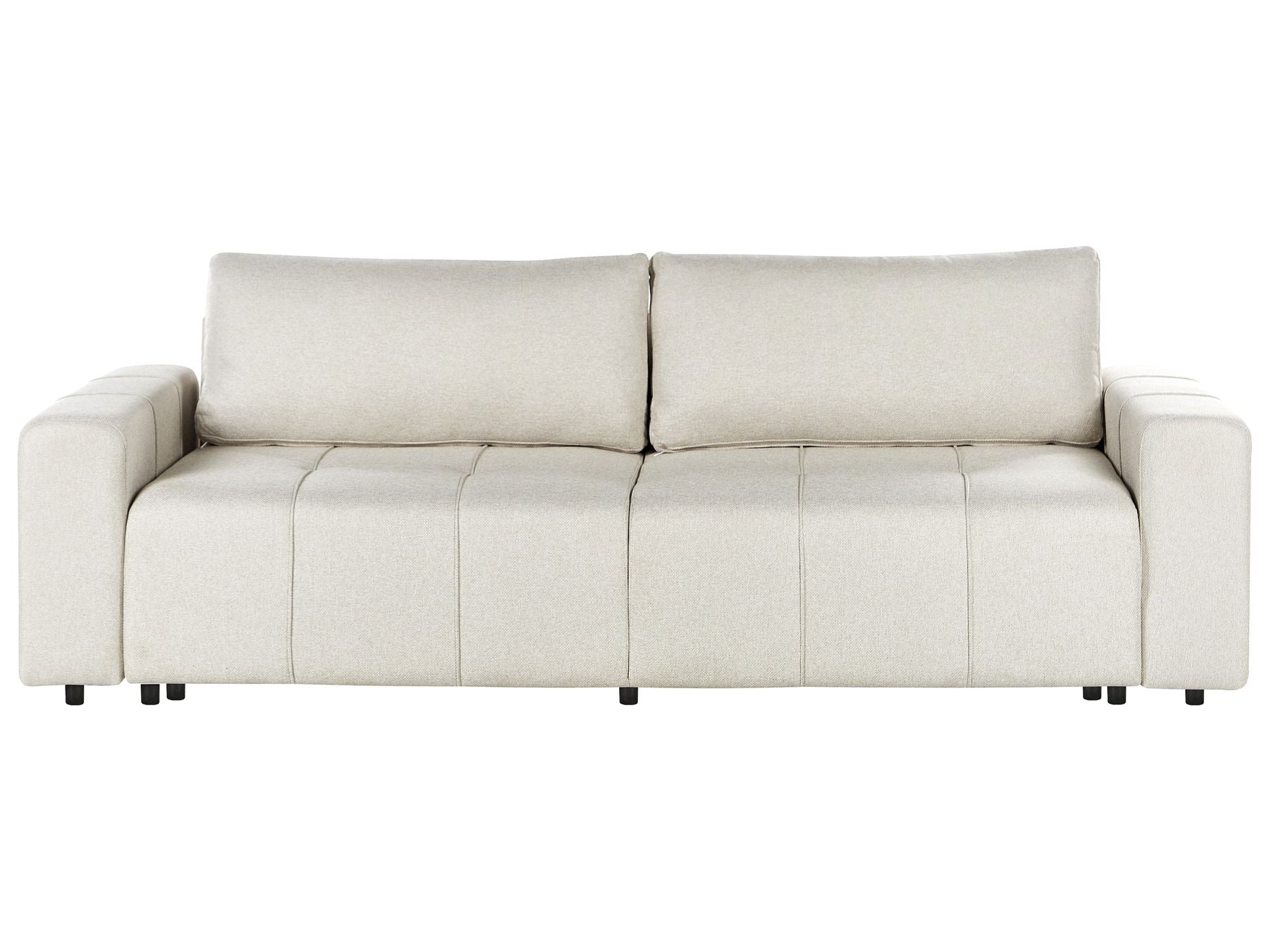 Sofa Bed INNVIK Fabric Light Beige 3 Seater