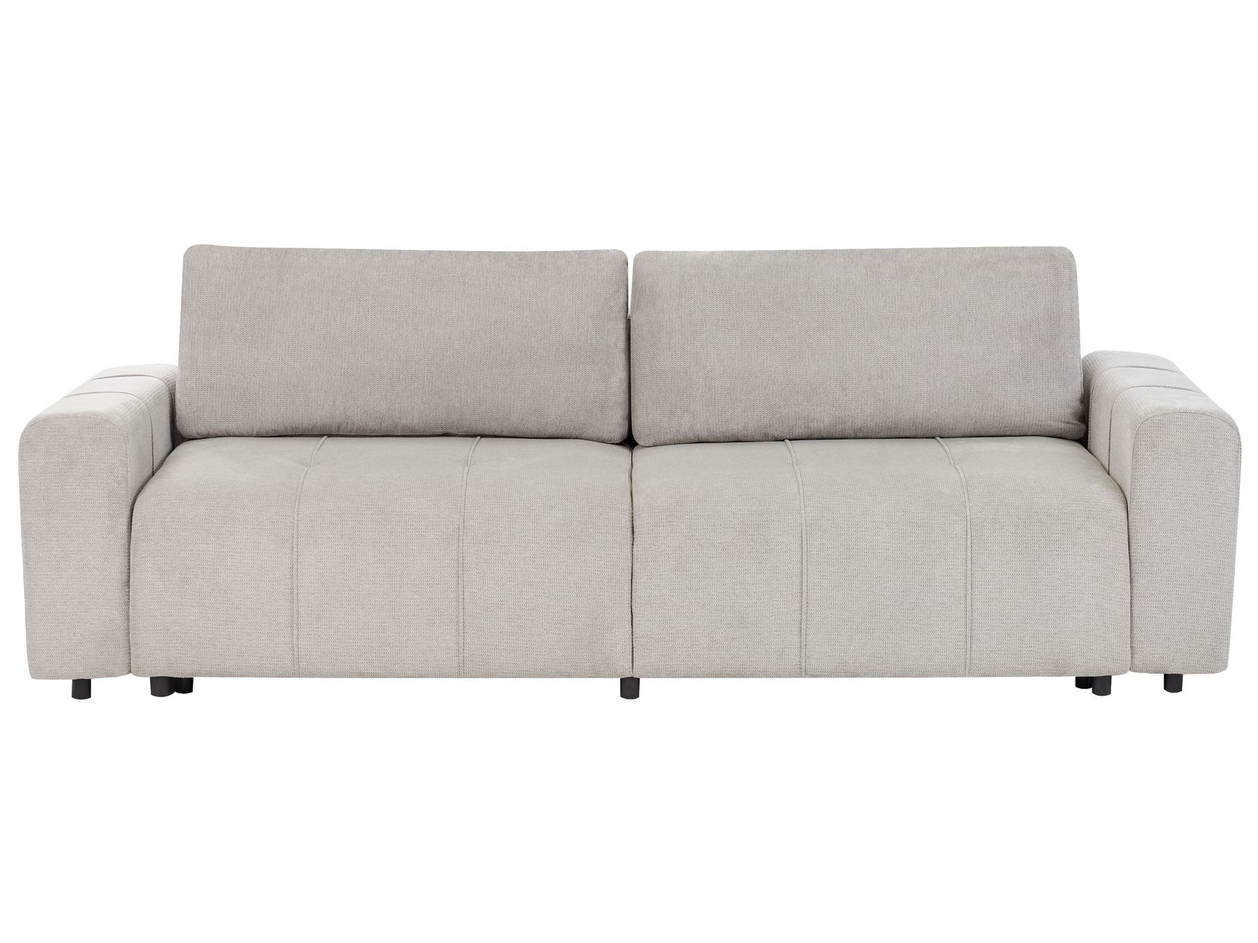 Sofa INNVIK Fabric Light Grey with Storage 3 Seater