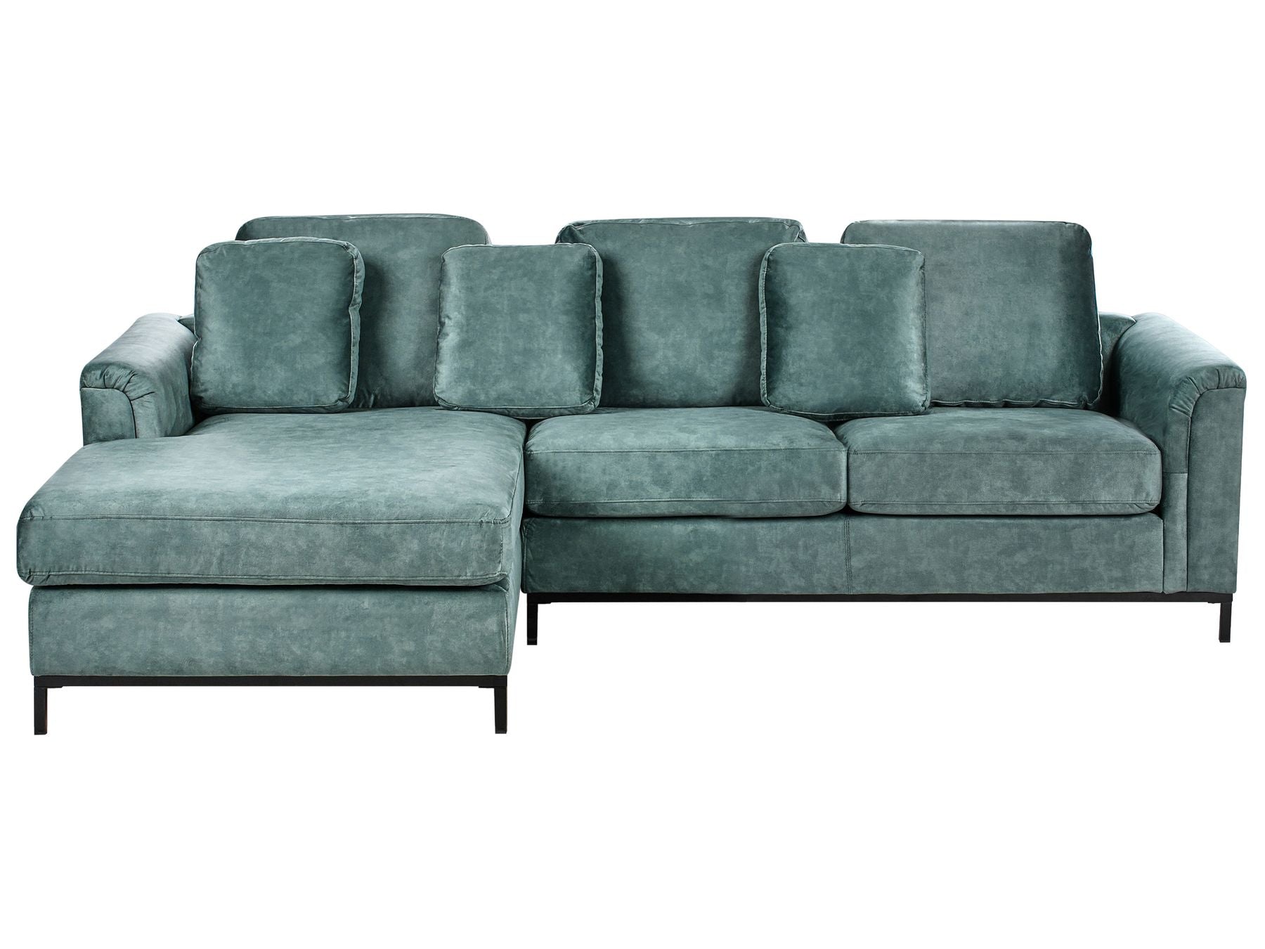 Corner Sofa OSLO Velvet Teal 4 Seater Right Hand