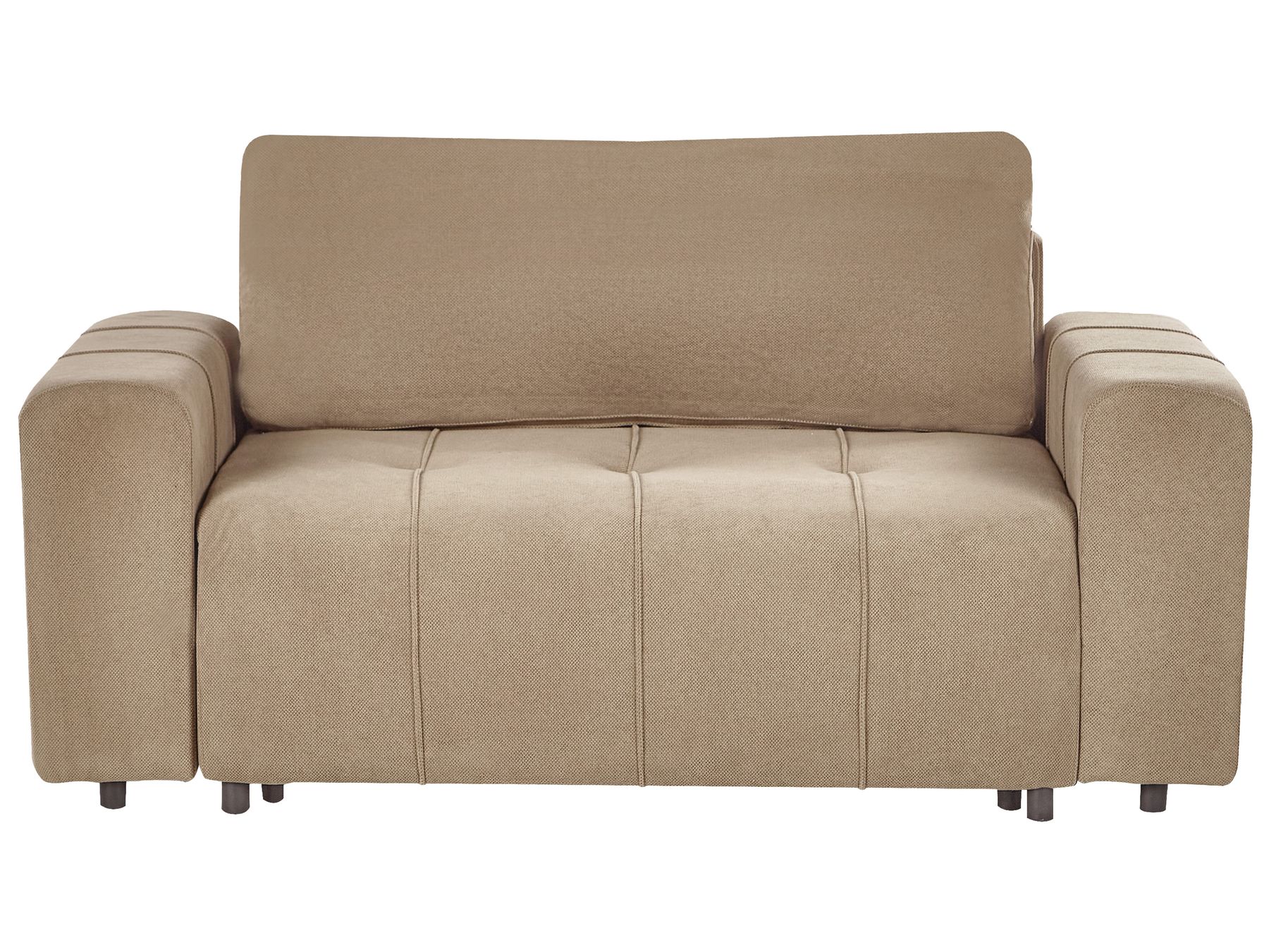 Sofa Bed INNVIK Fabric Brown with Storage 2 Seater
