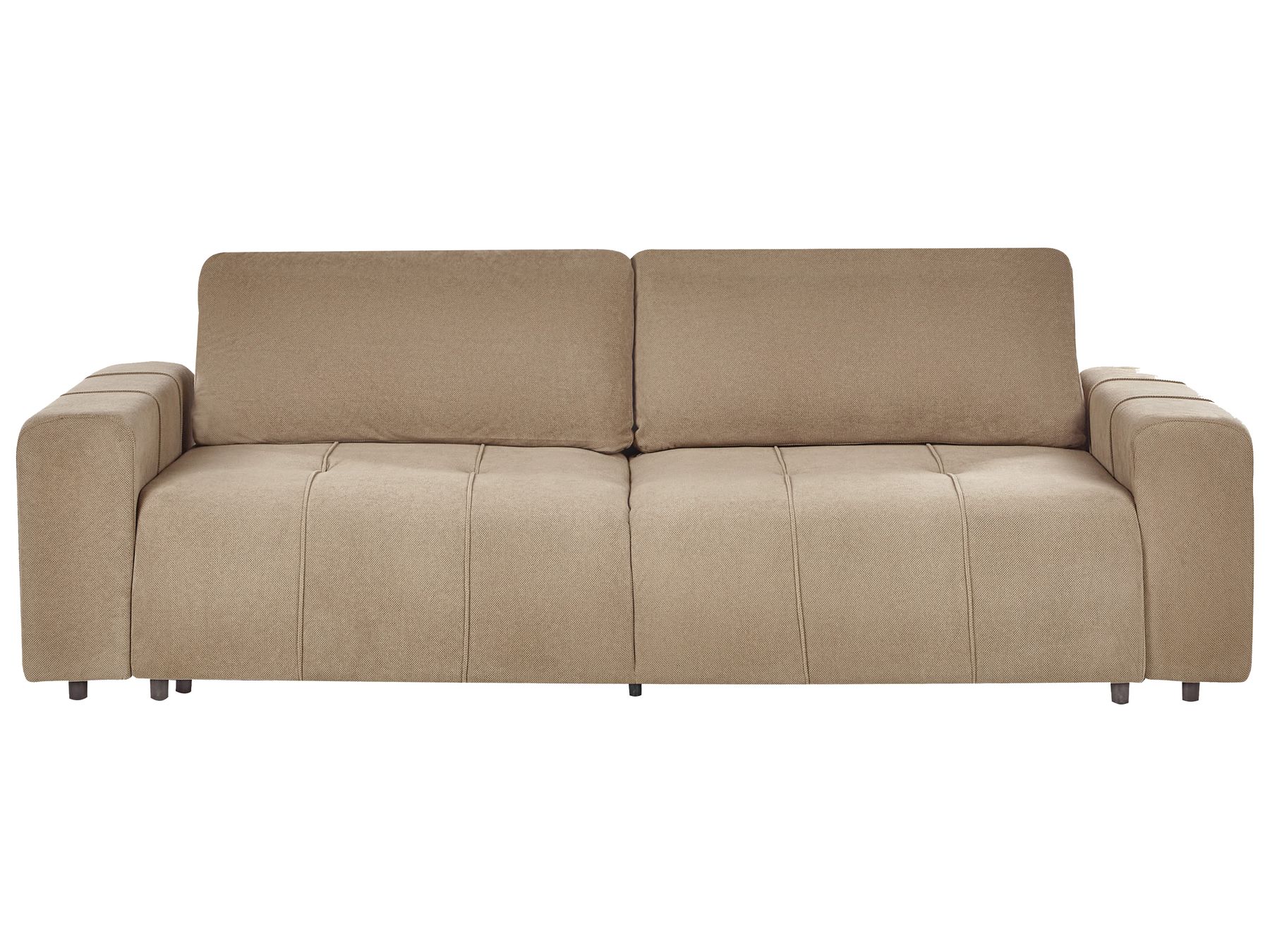 Sofa Bed INNVIK Fabric Brown with Storage 3 Seater