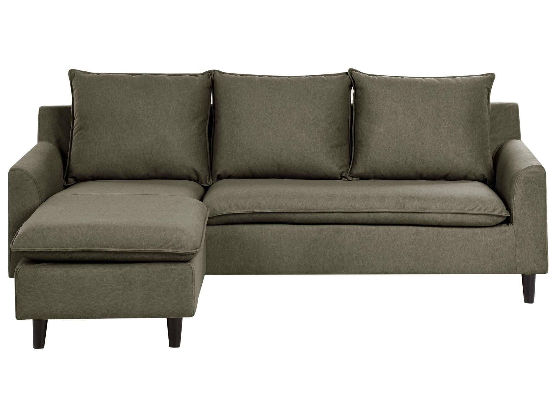 Corner Sofa ELVENES Fabric Dark Green 3 Seater Right Hand