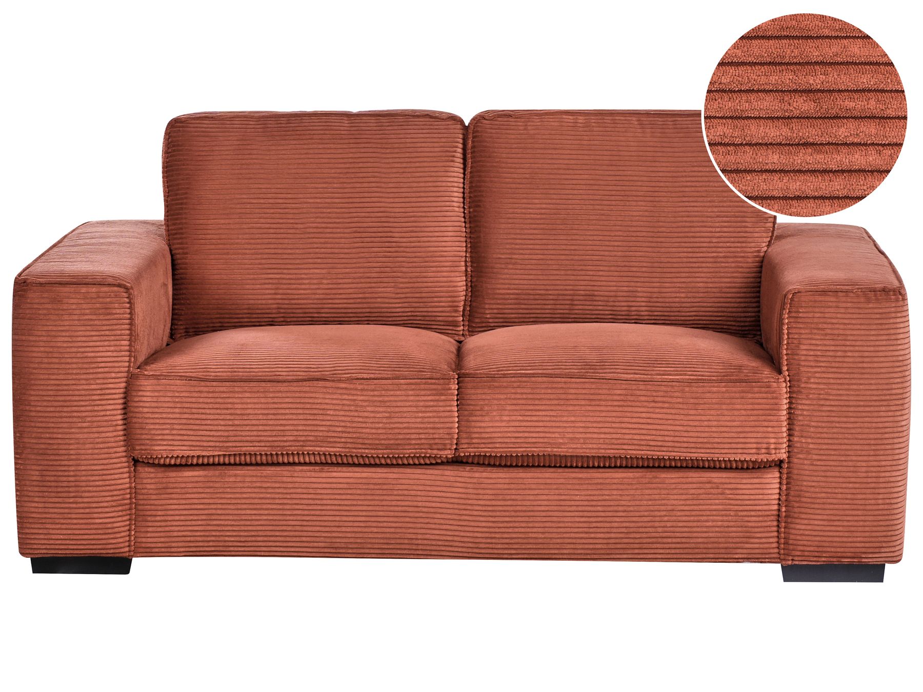 2 Seater Jumbo Cord Sofa Golden Brown VIKRAN