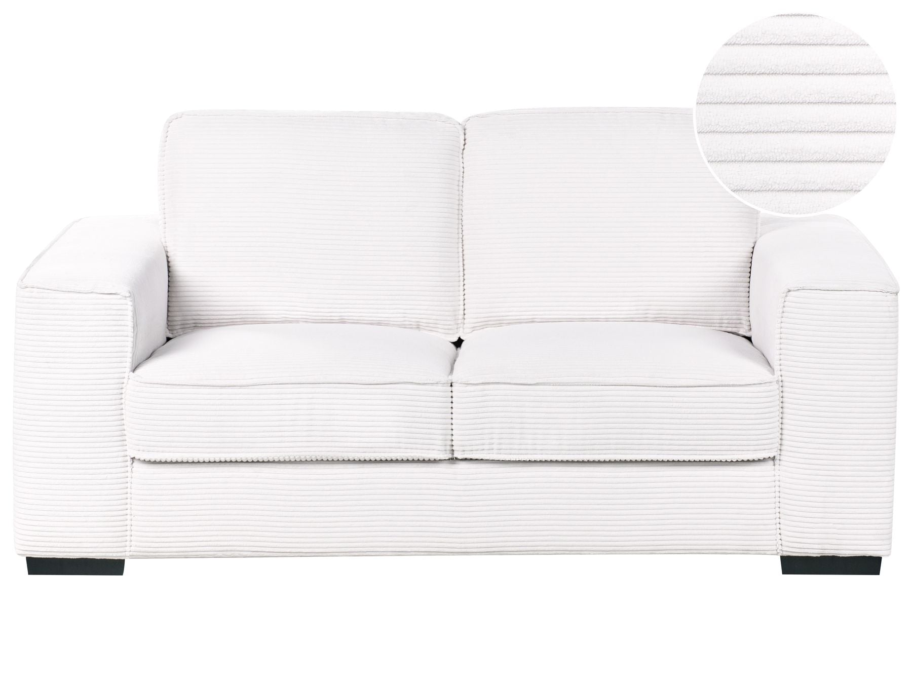 2 Seater Jumbo Cord Sofa White VIKRAN