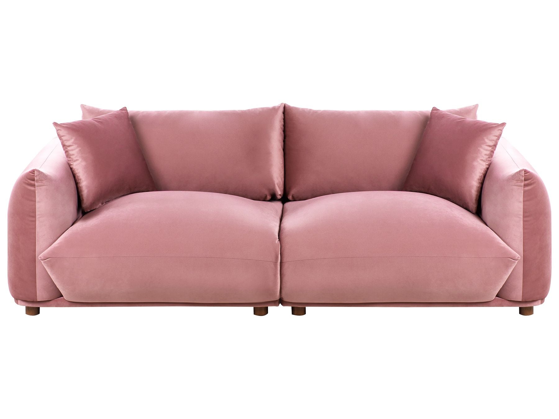 3 Seater Velvet Sofa Pink LUVOS