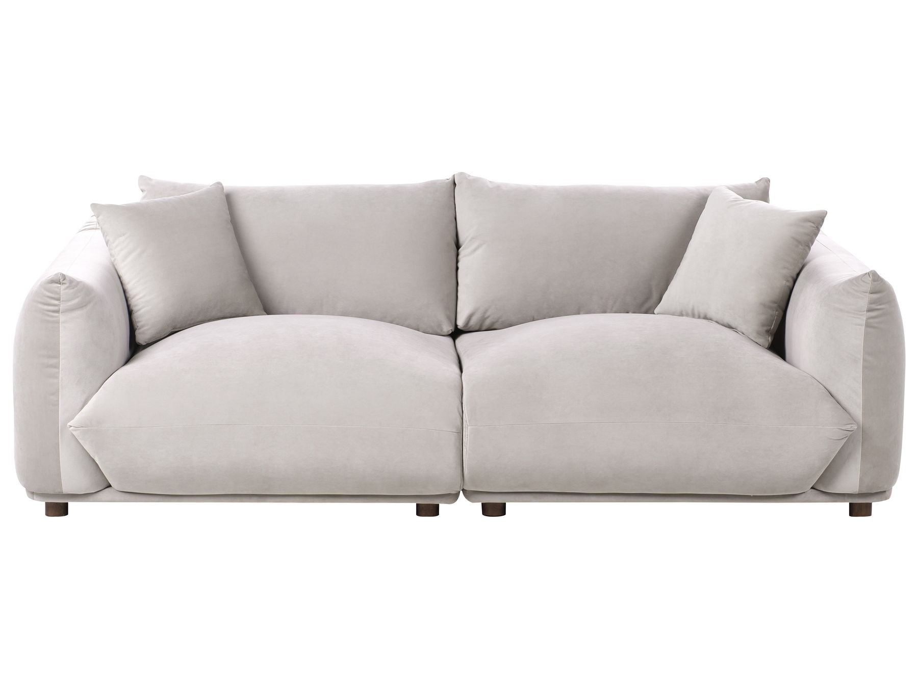3 Seater Velvet Sofa Taupe LUVOS