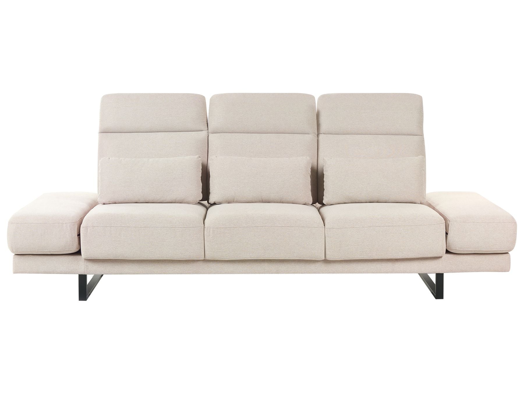Fabric 3 Seater Sofa Beige IKAST