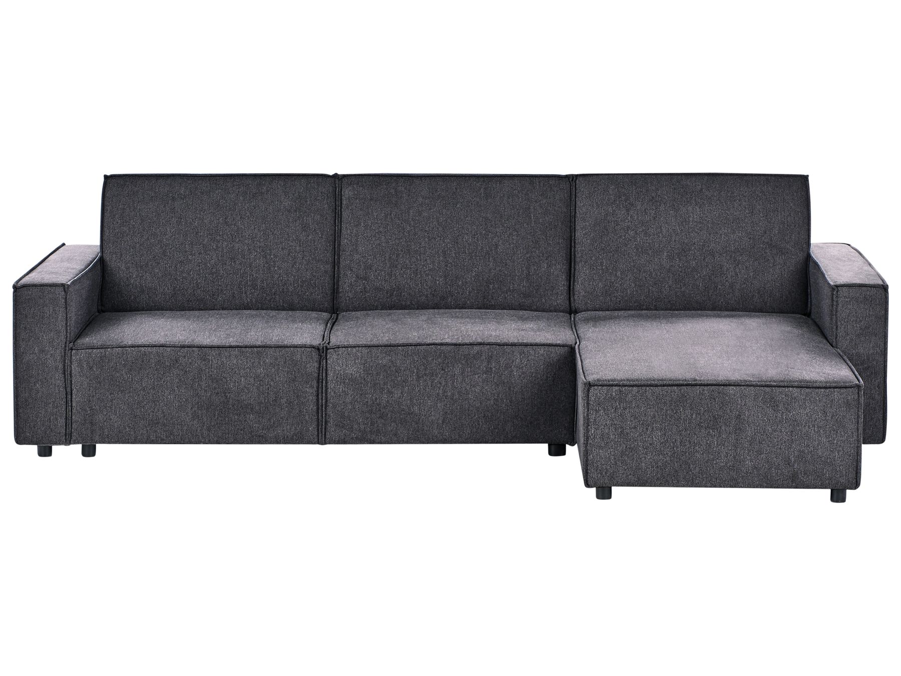 Corner Sofa Bed ROMEDAL II Fabric Graphite Grey 3 Seater Left Hand