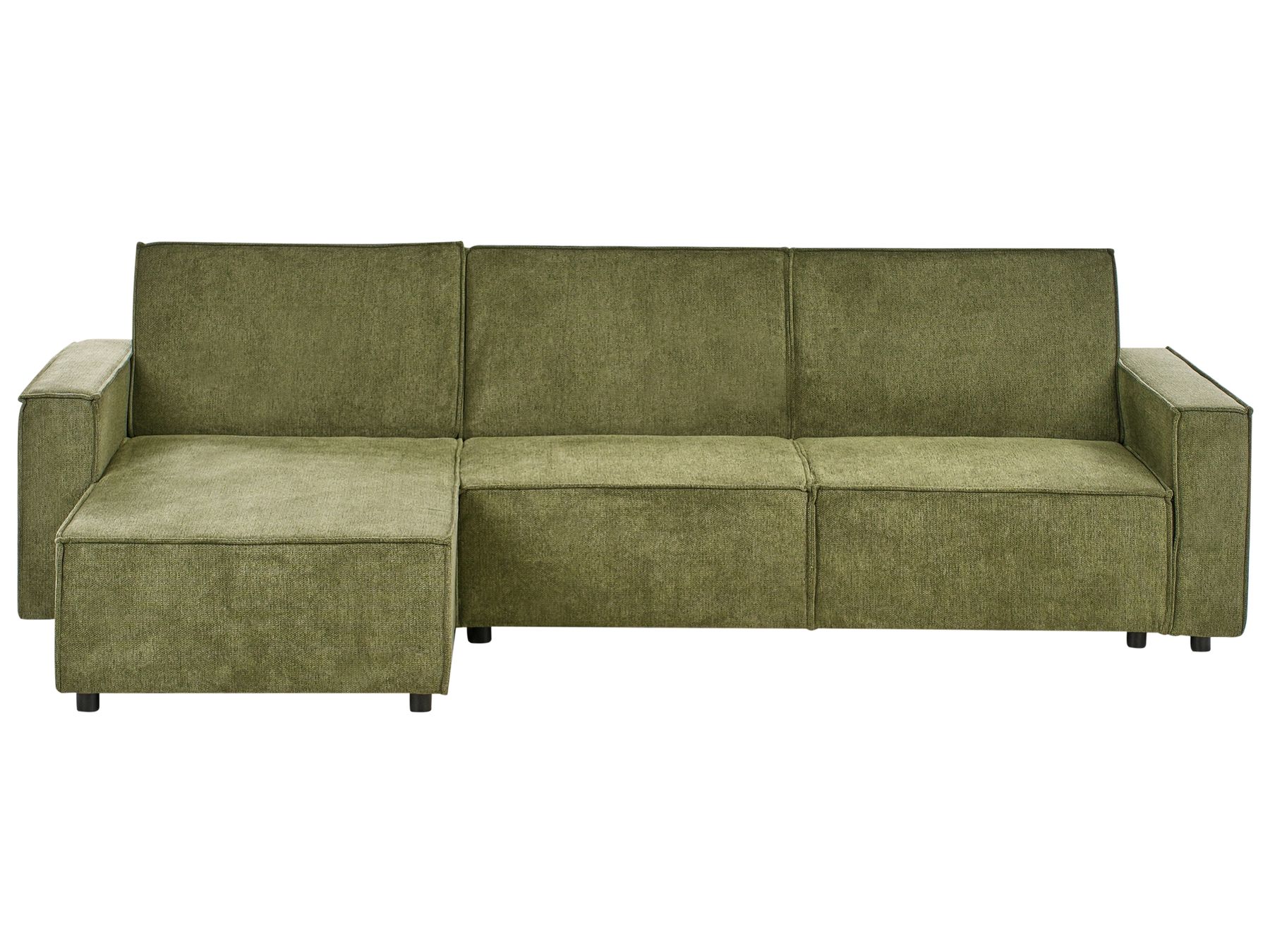 Corner Sofa Bed ROMEDAL II Fabric Dark Green 3 Seater Right Hand