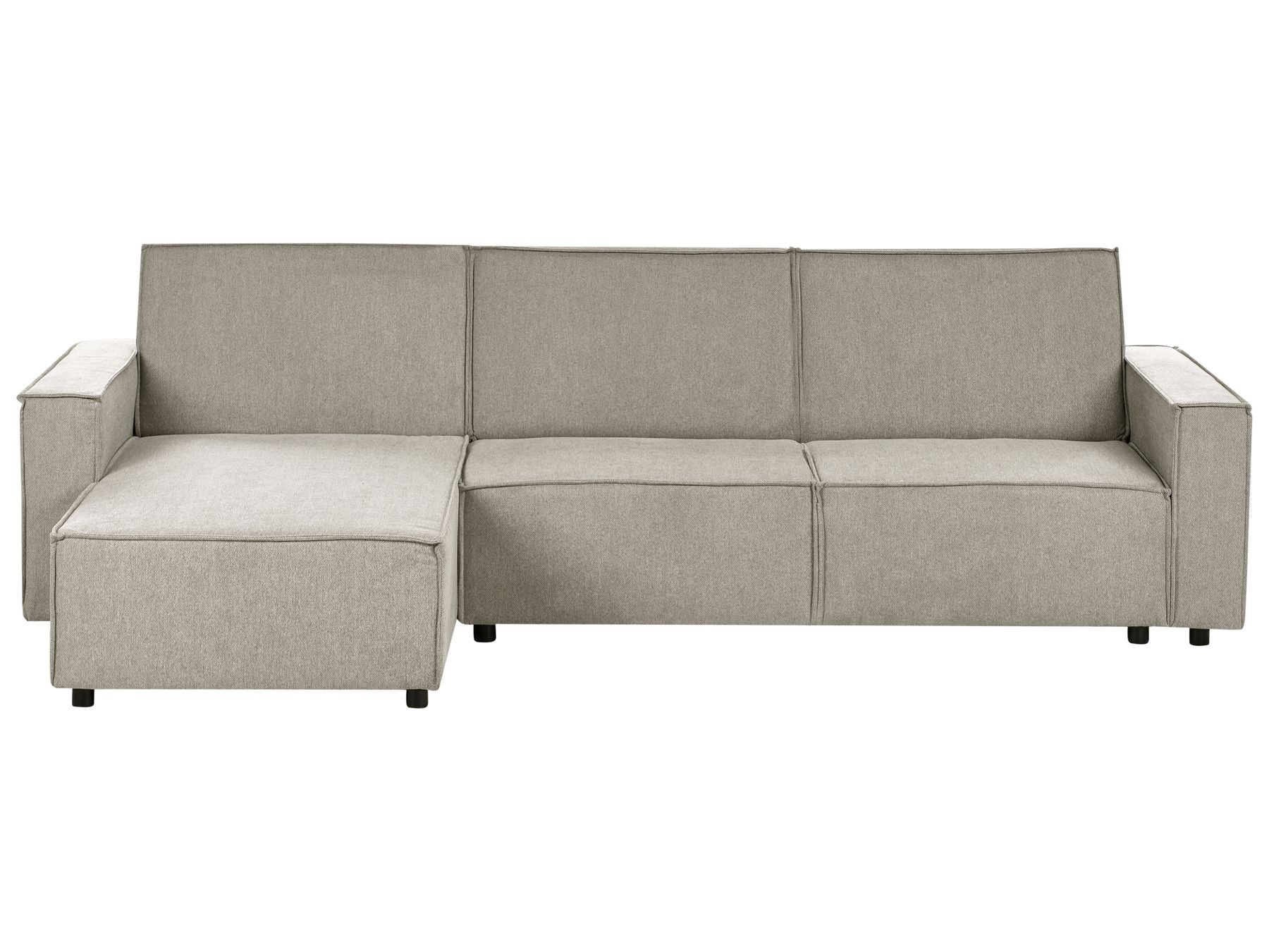 Corner Sofa Bed ROMEDAL II Fabric Beige 3 Seater Right Hand