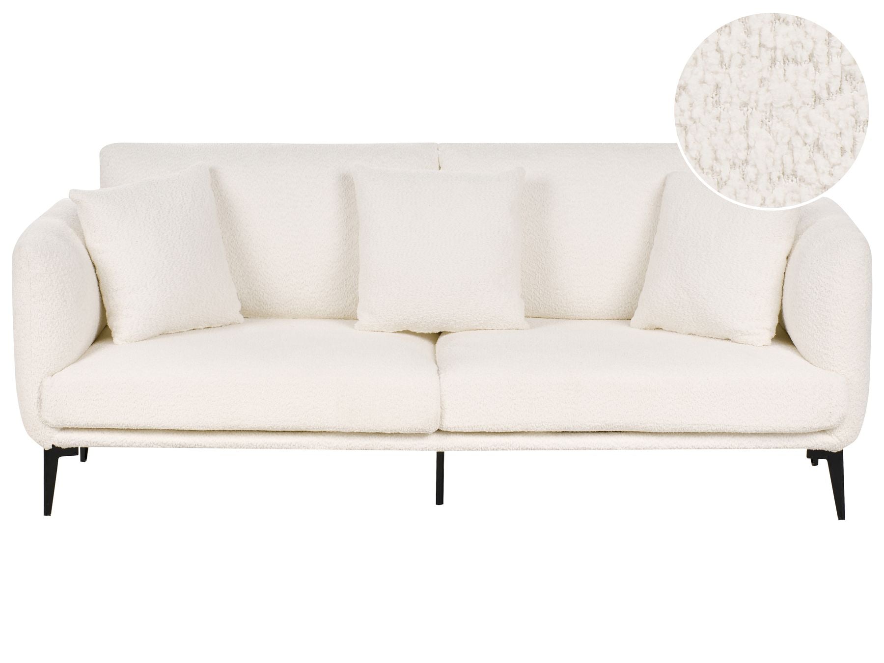 3 Seater Boucle Sofa White BODUM
