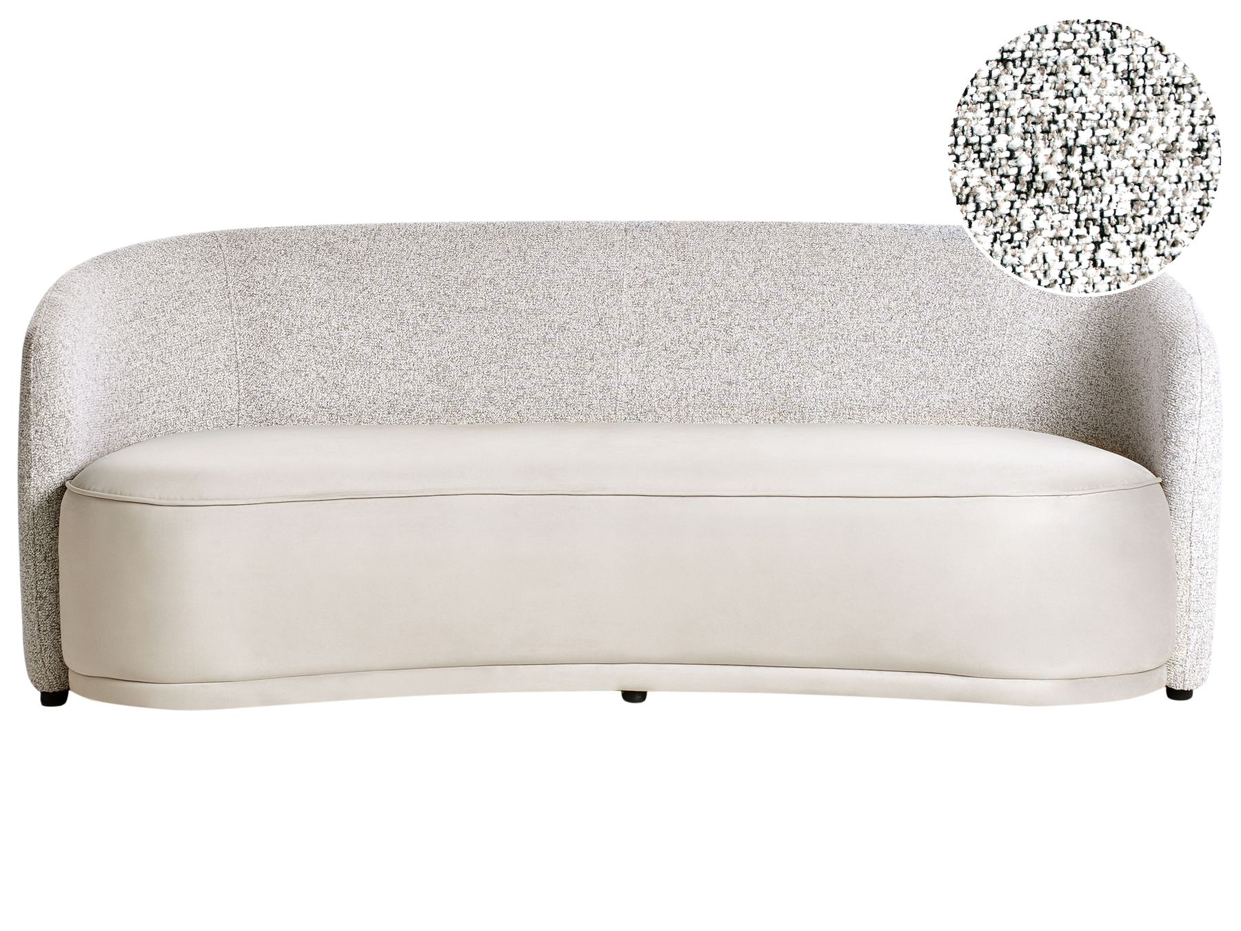 3 Seater Fabric Sofa Beige ROSET
