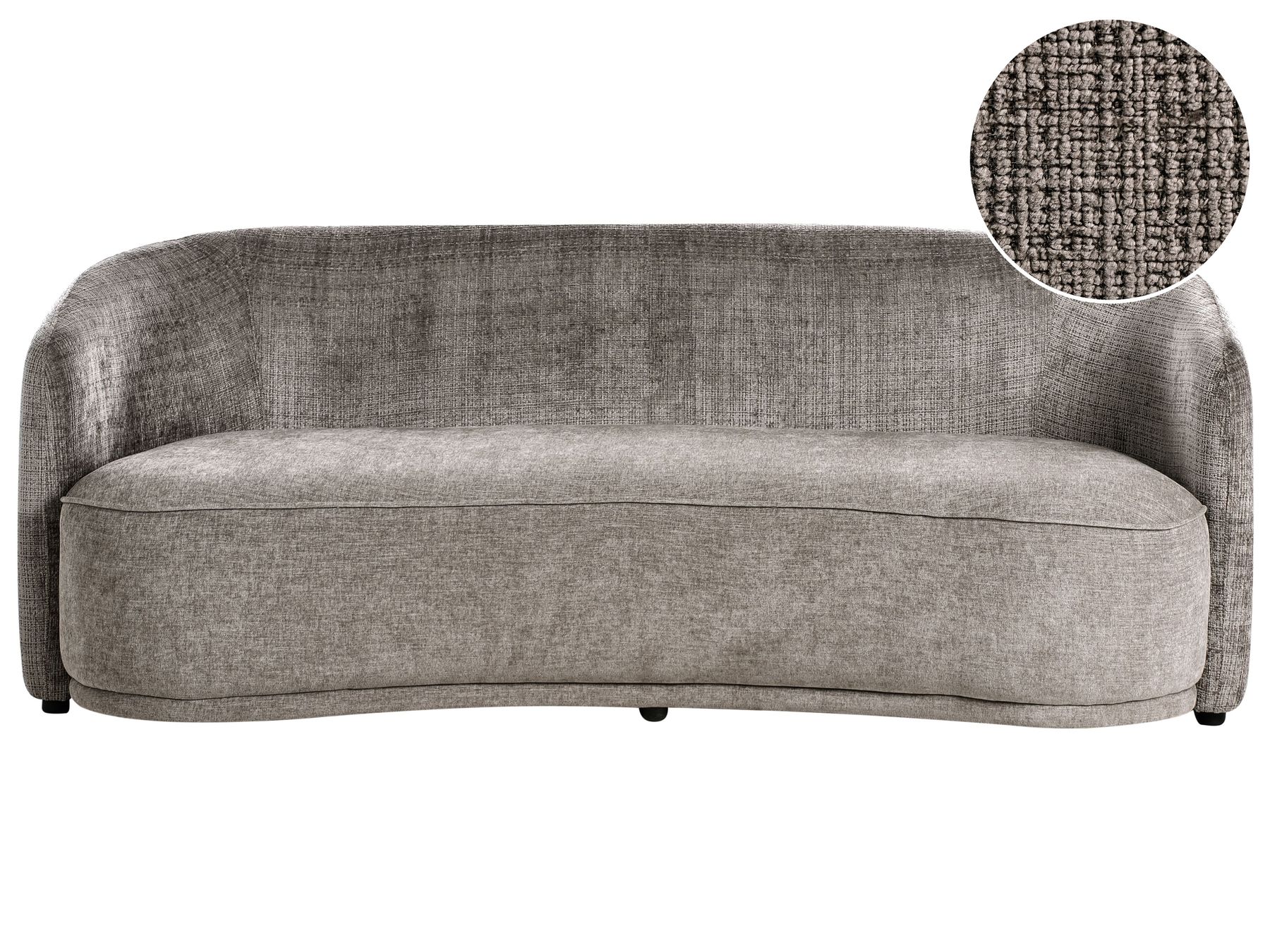 3 Seater Fabric Sofa Brown ROSET
