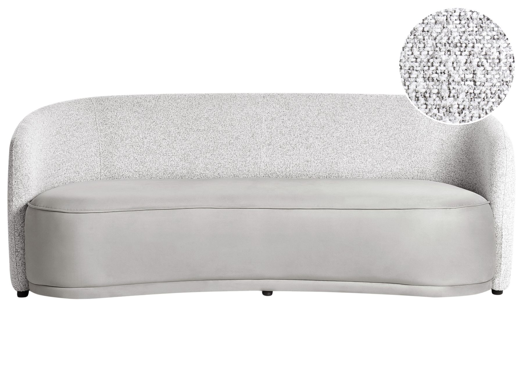 3 Seater Fabric Sofa Grey ROSET