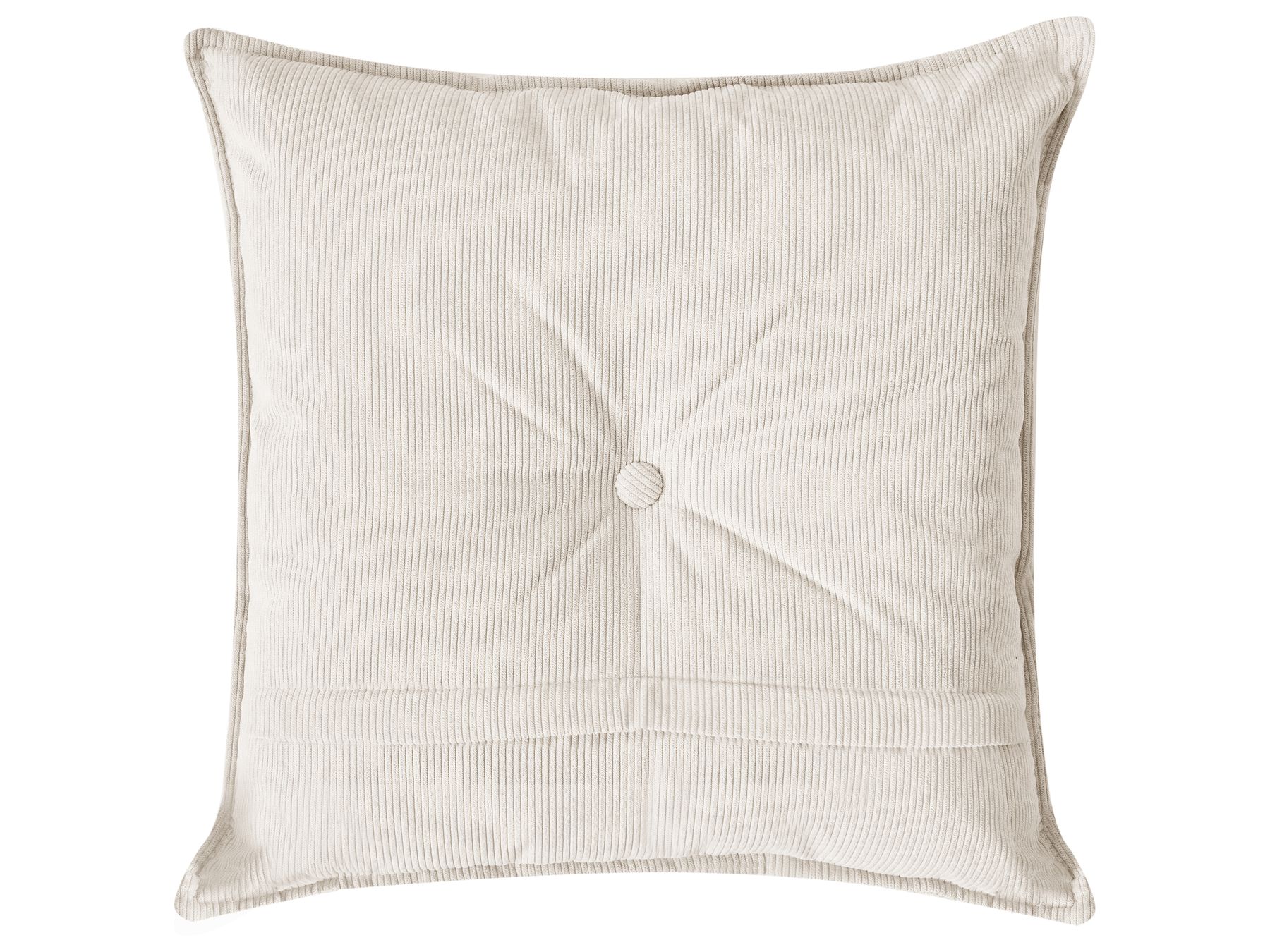 Corner Sofa DOLVA Corduroy Off-White 3 Seater Right Hand