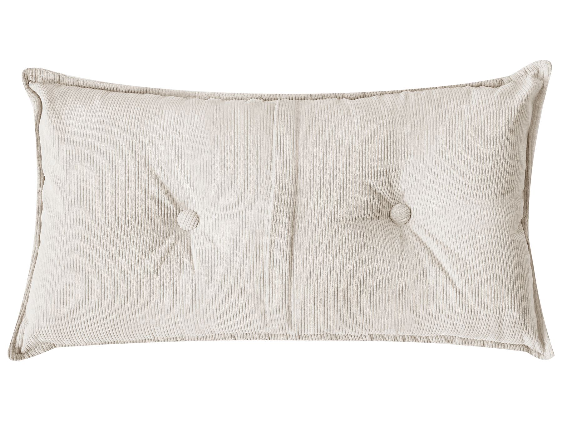 Corner Sofa DOLVA Corduroy Off-White 3 Seater Right Hand