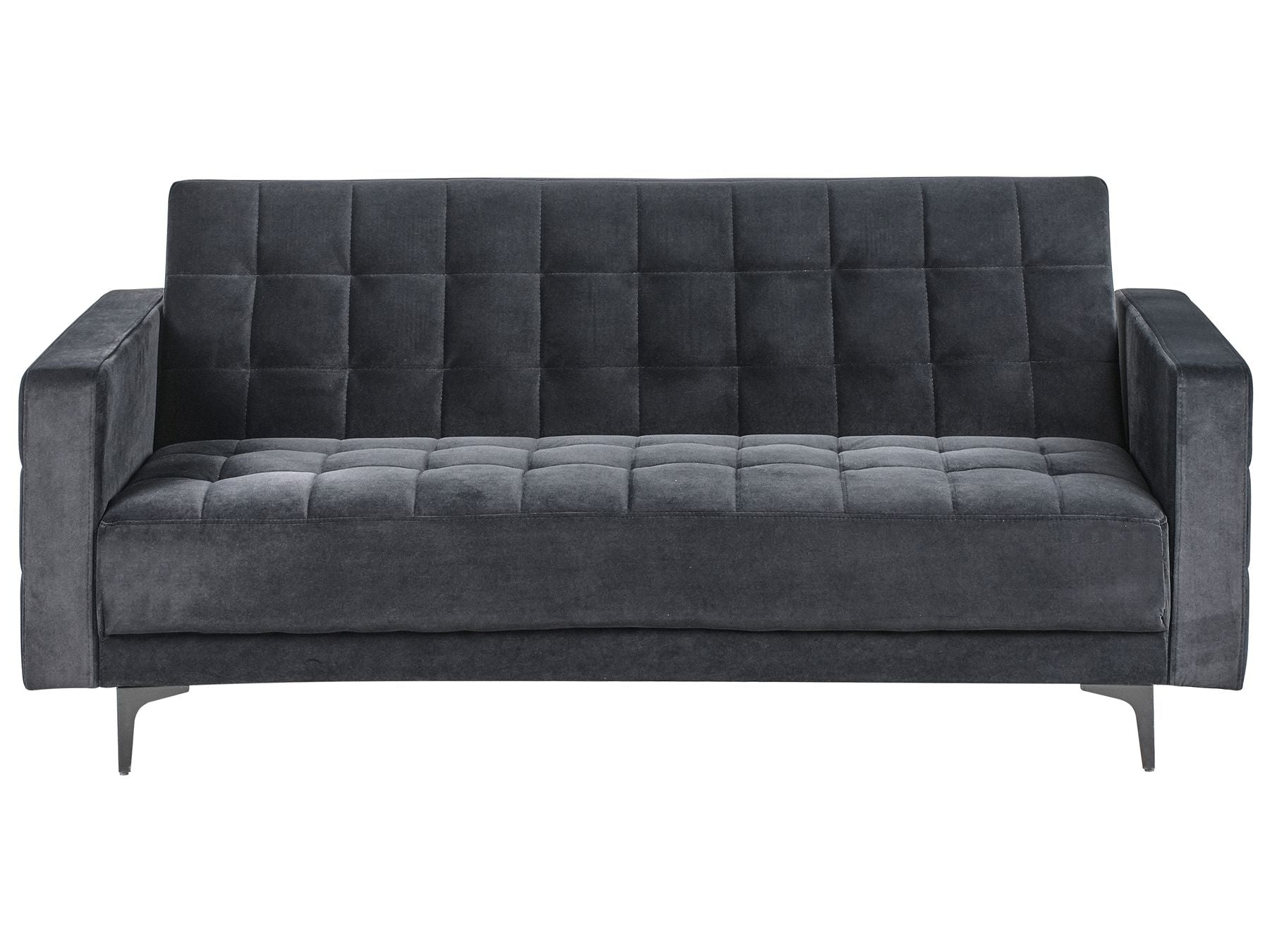 Sofa Bed ABERDEEN Velvet Black 3 Seater