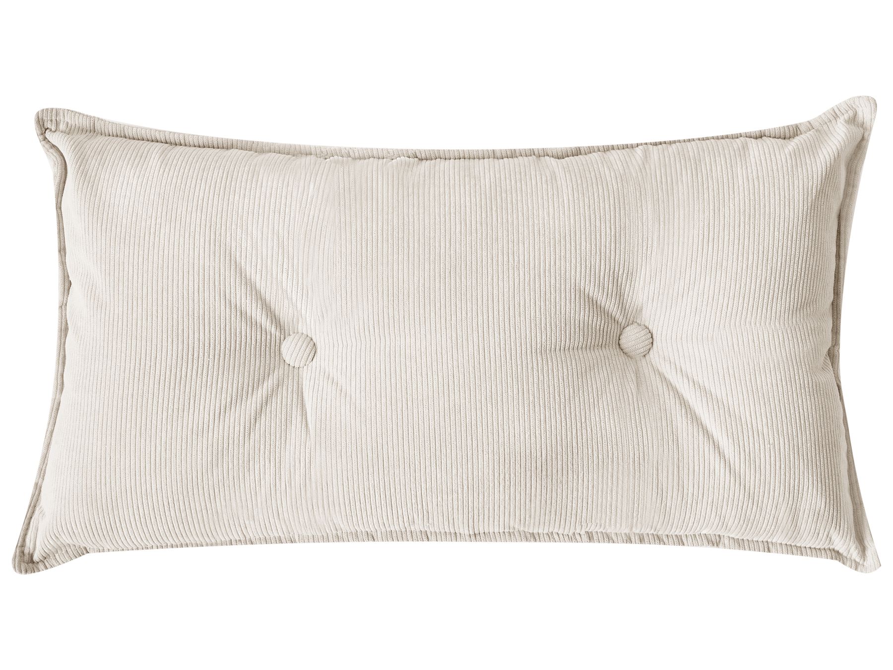 Corner Sofa DOLVA Corduroy Off-White 3 Seater Right Hand