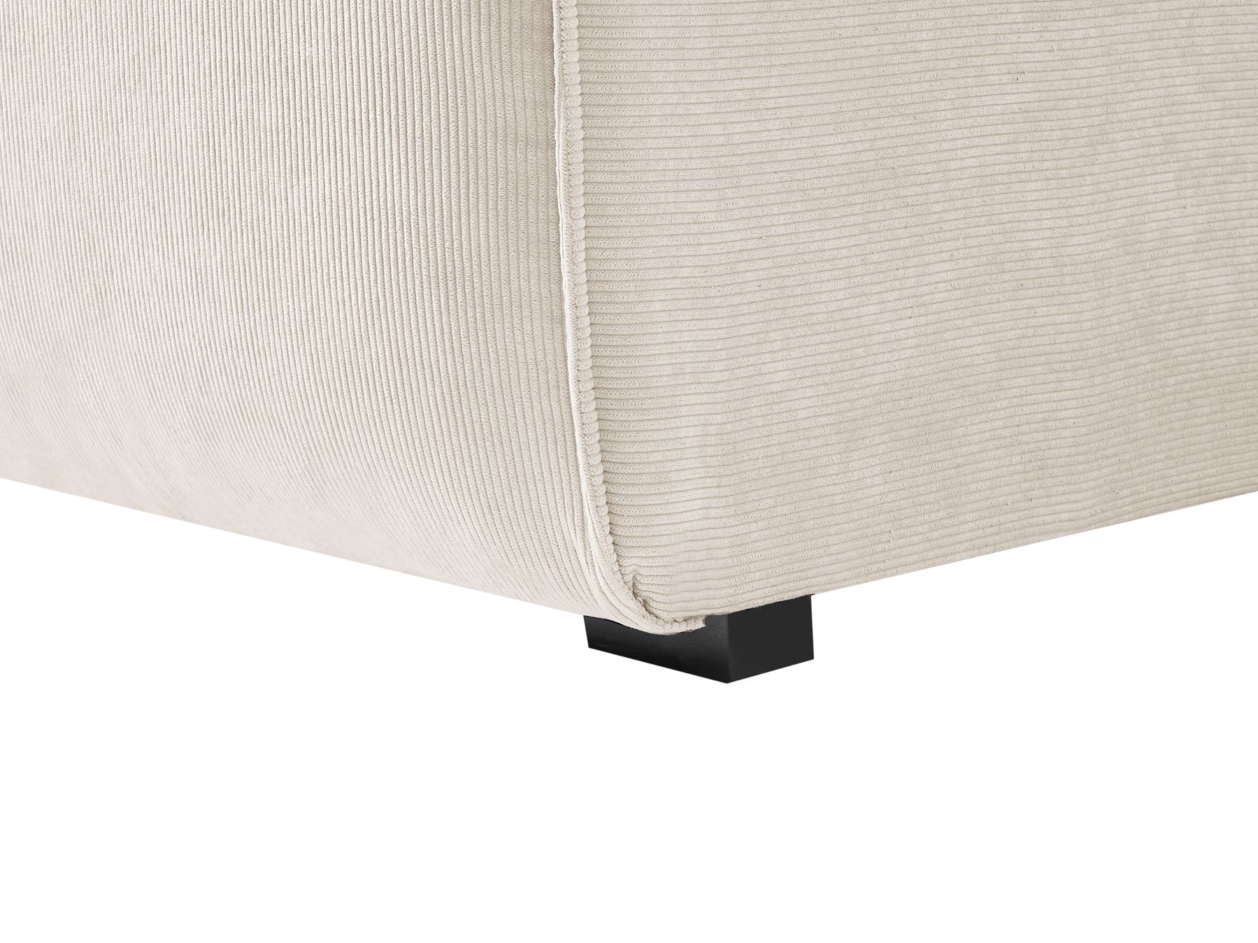 Corner Sofa DOLVA Corduroy Off-White 3 Seater Right Hand