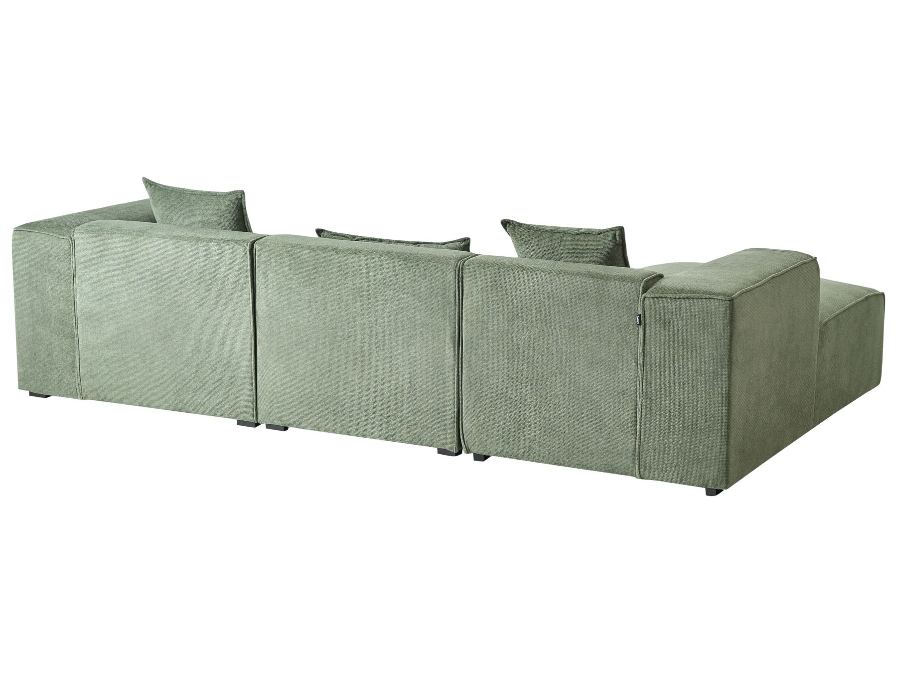 Corner Sofa DOLVA Chenille Dark Green 3 Seater Right Hand