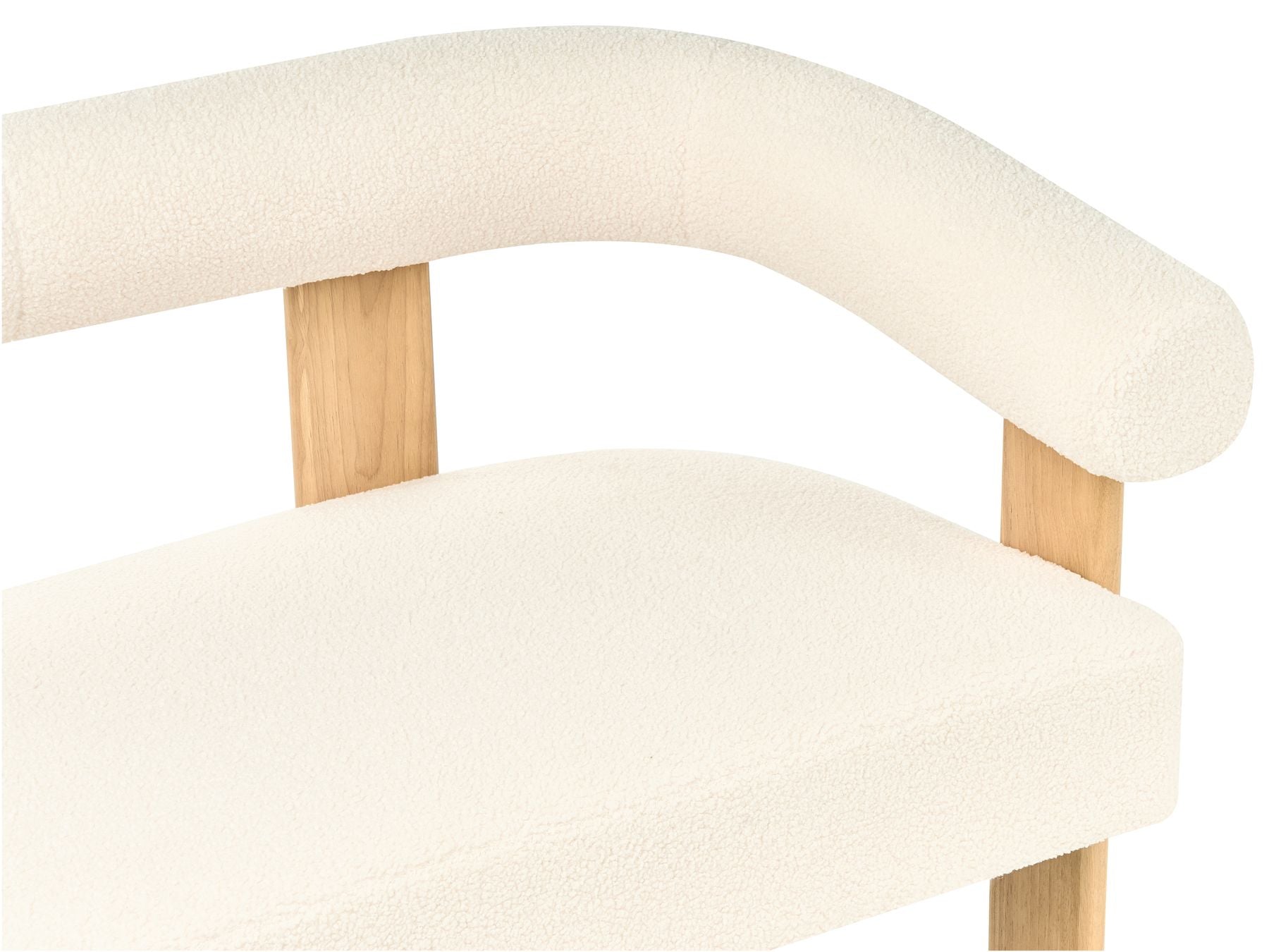Sofa ILBRO Boucle Off-White/ Light Brown 2 Seater