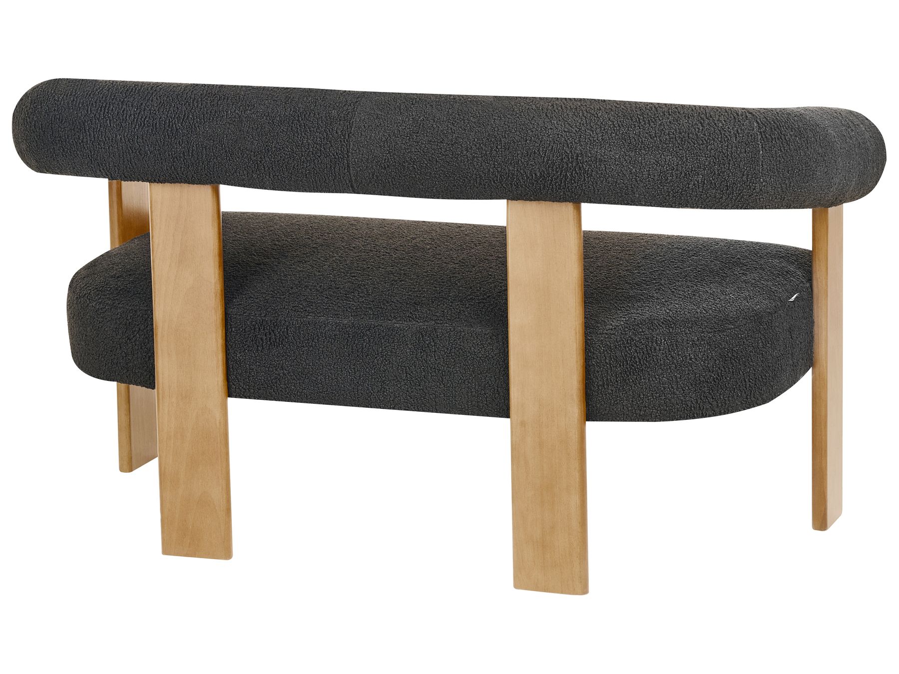 Sofa ILBRO Boucle Black/ Light Brown 2 Seater