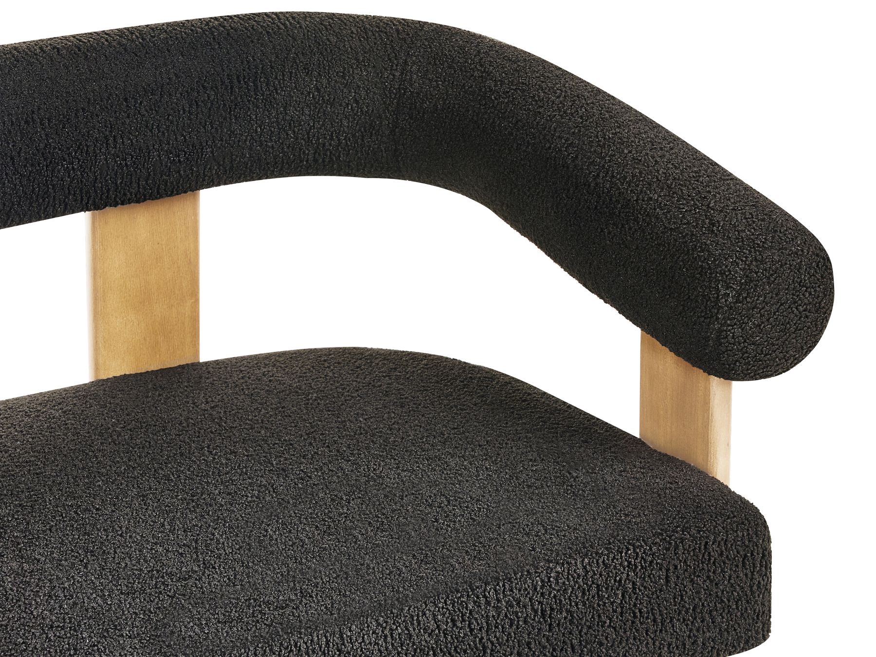 Sofa ILBRO Boucle Black/ Light Brown 2 Seater