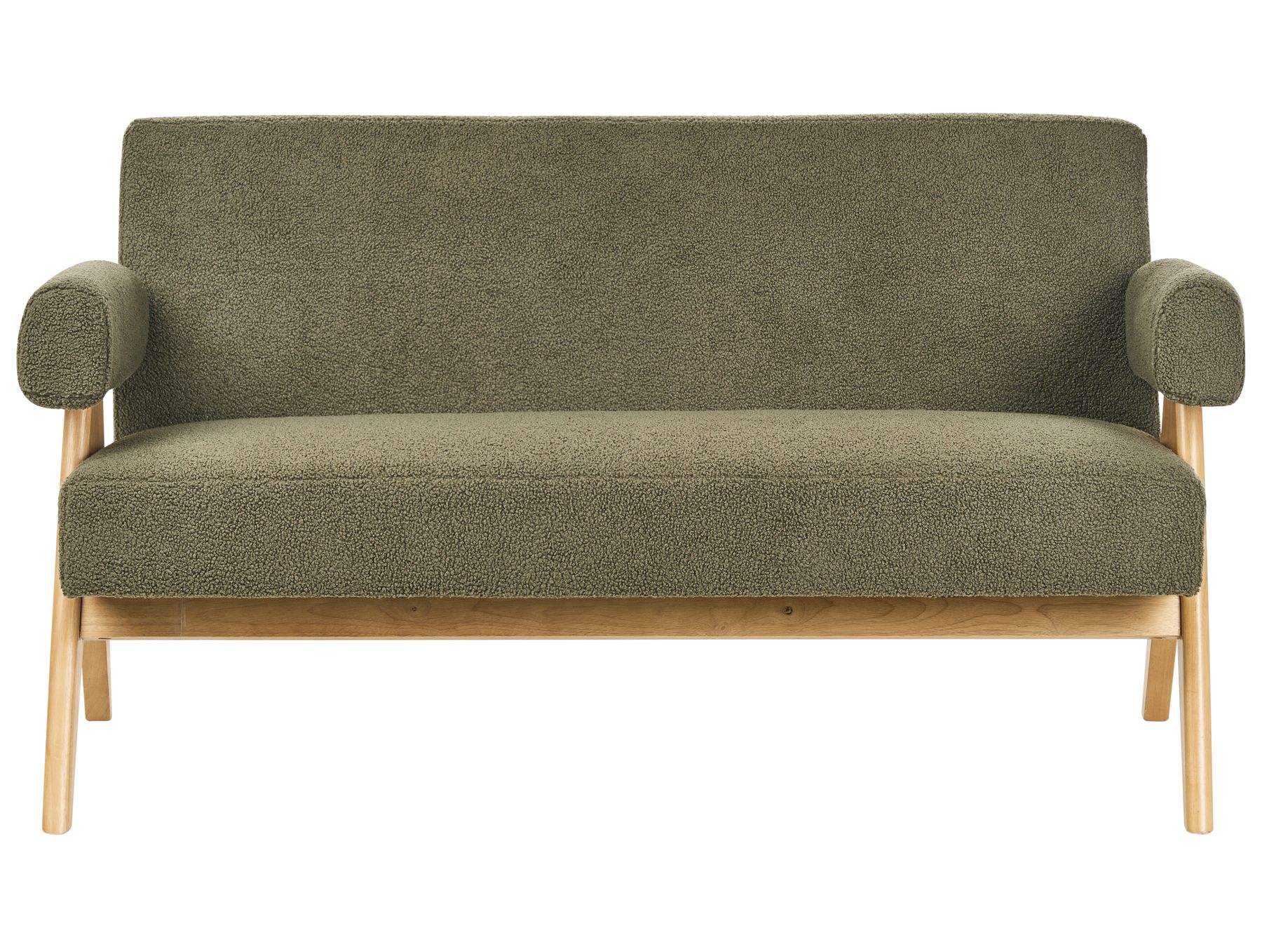 Sofa TAMRE Boucle Green/ Light Brown 2 Seater