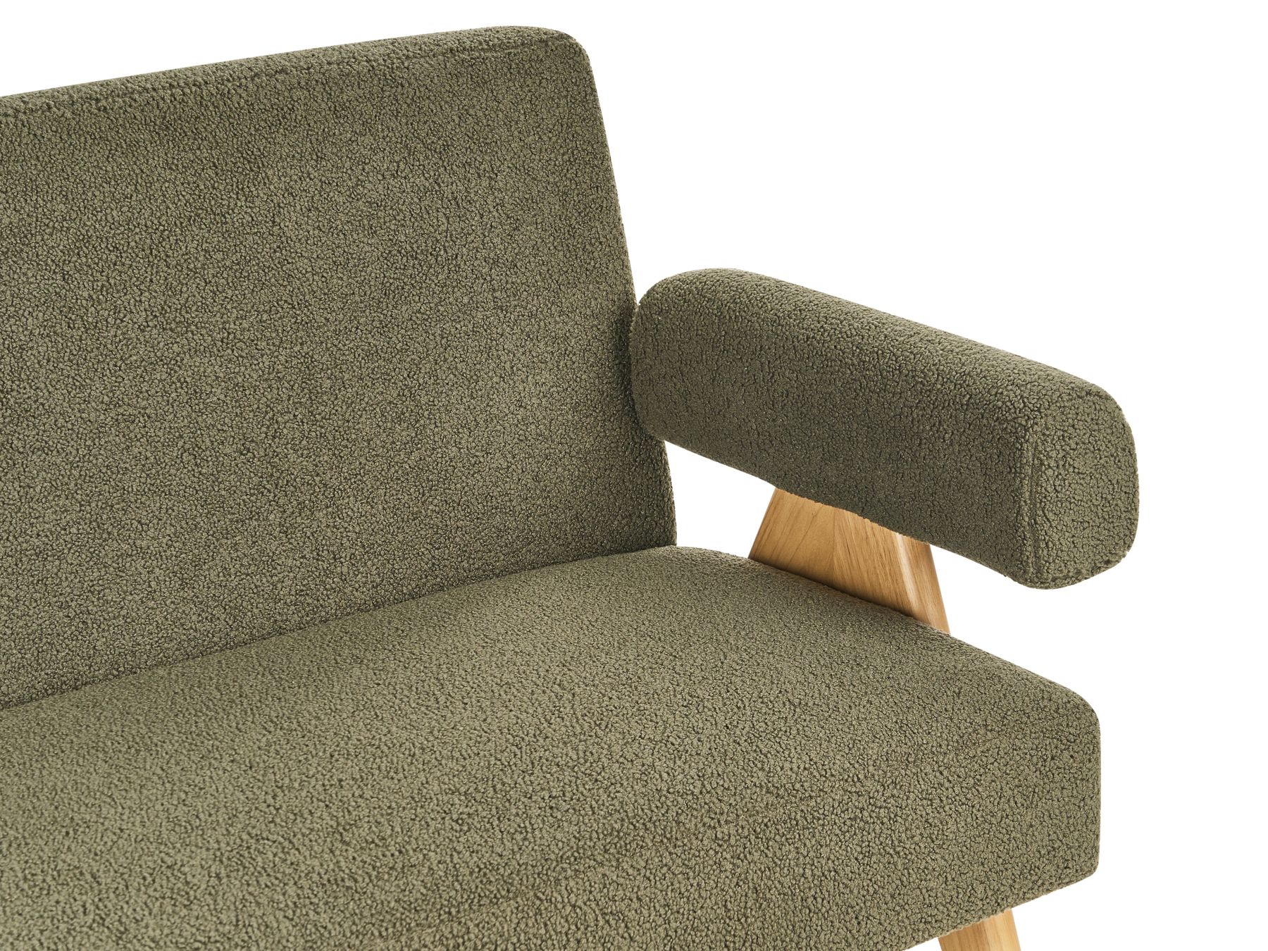Sofa TAMRE Boucle Green/ Light Brown 2 Seater