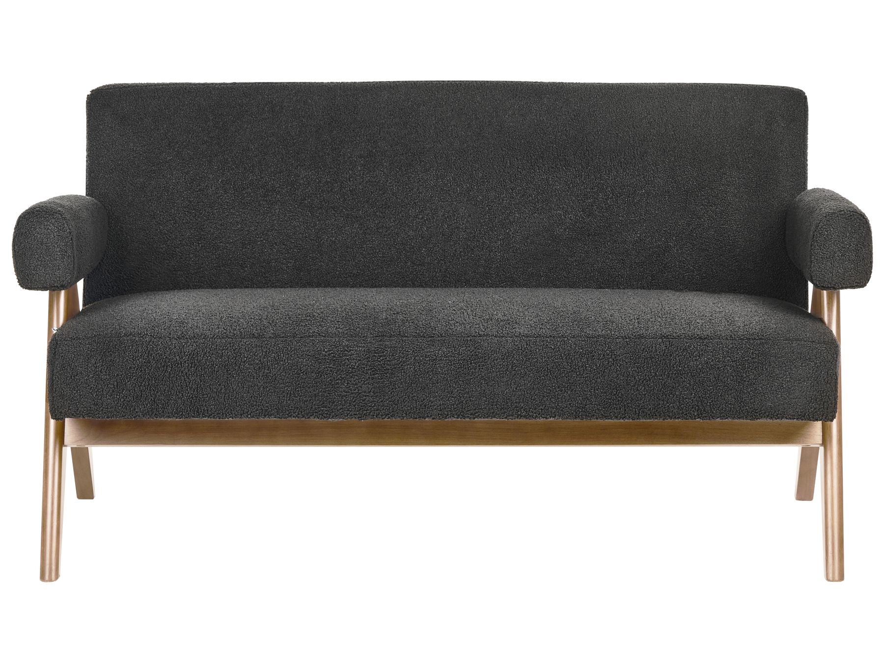Sofa TAMRE Boucle Black/ Dark Brown 2 Seater