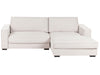 Corner Sofa Fabric Light Beige Left Hand