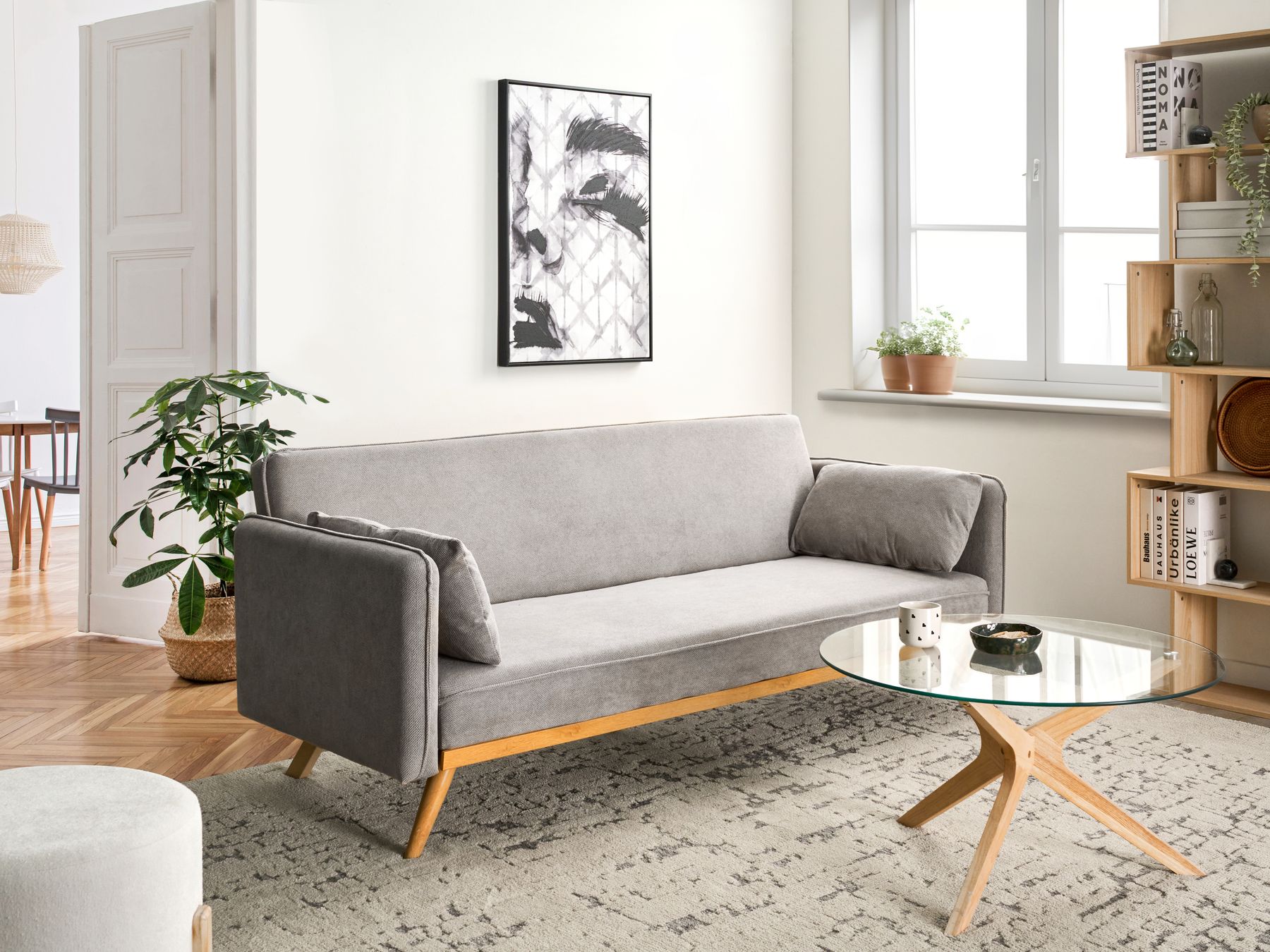 Sofa Bed ASAA Fabric Grey