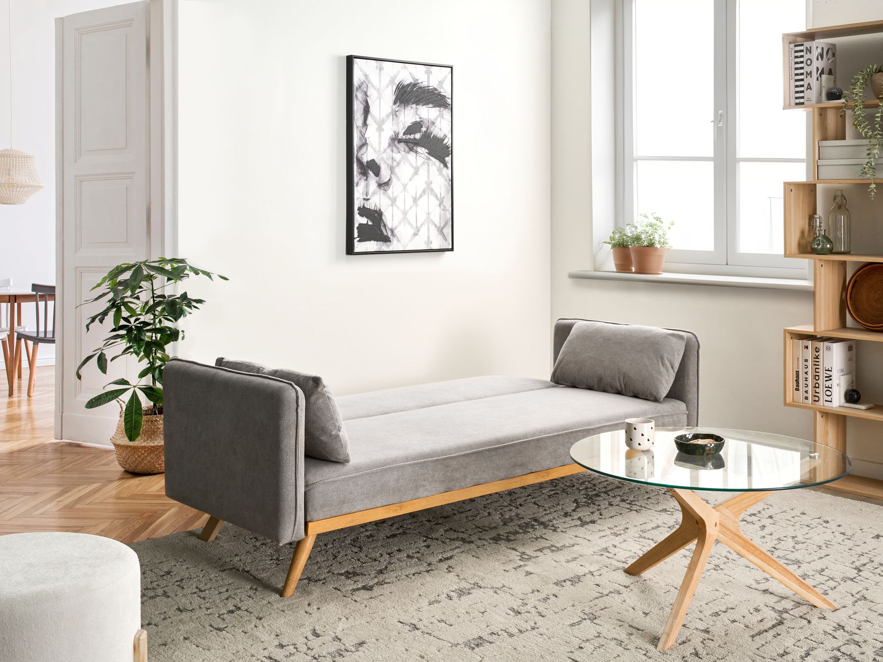 Sofa Bed ASAA Fabric Grey